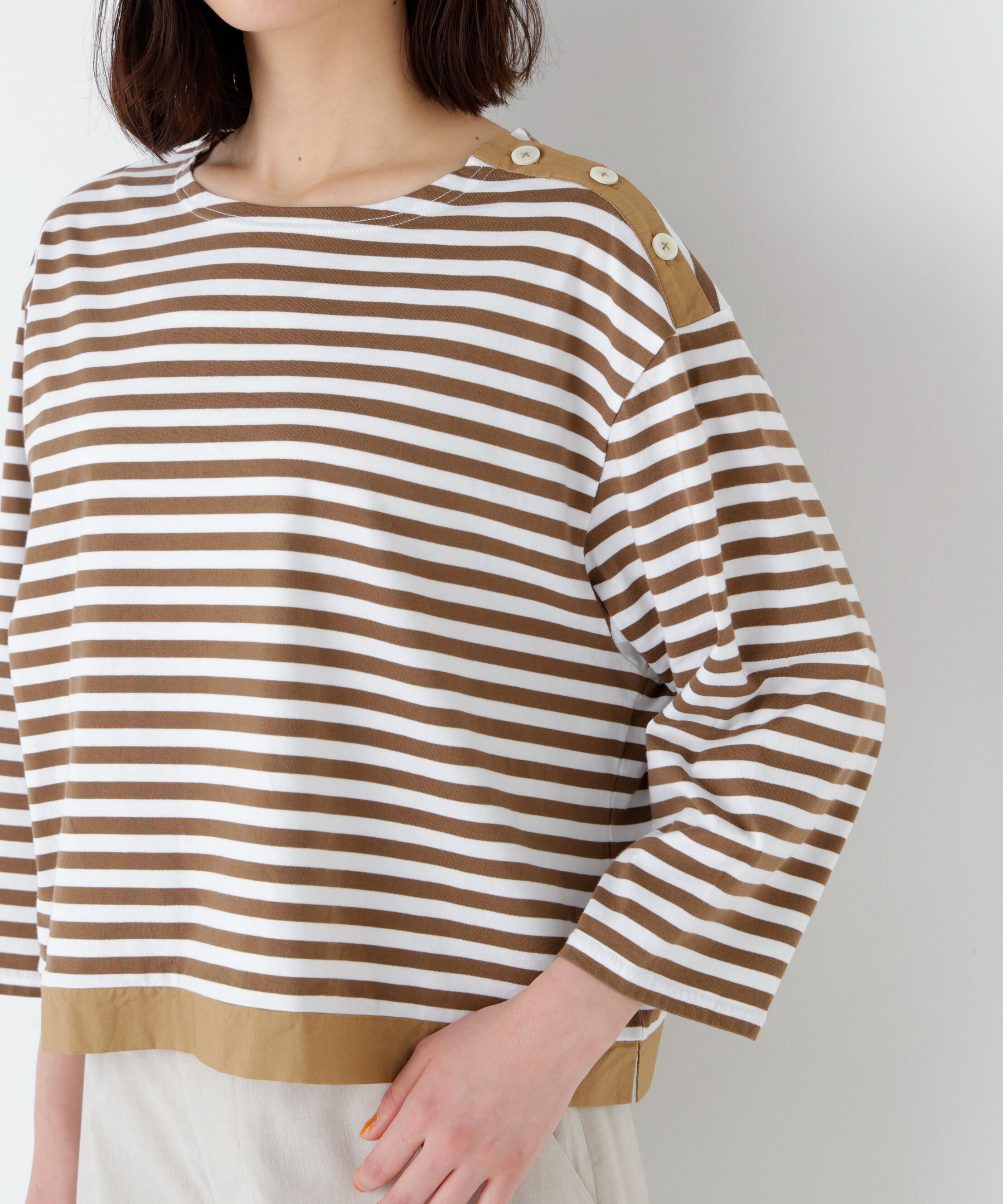  「天竺ボーダーカットソー」|Tシャツ・カットソー|