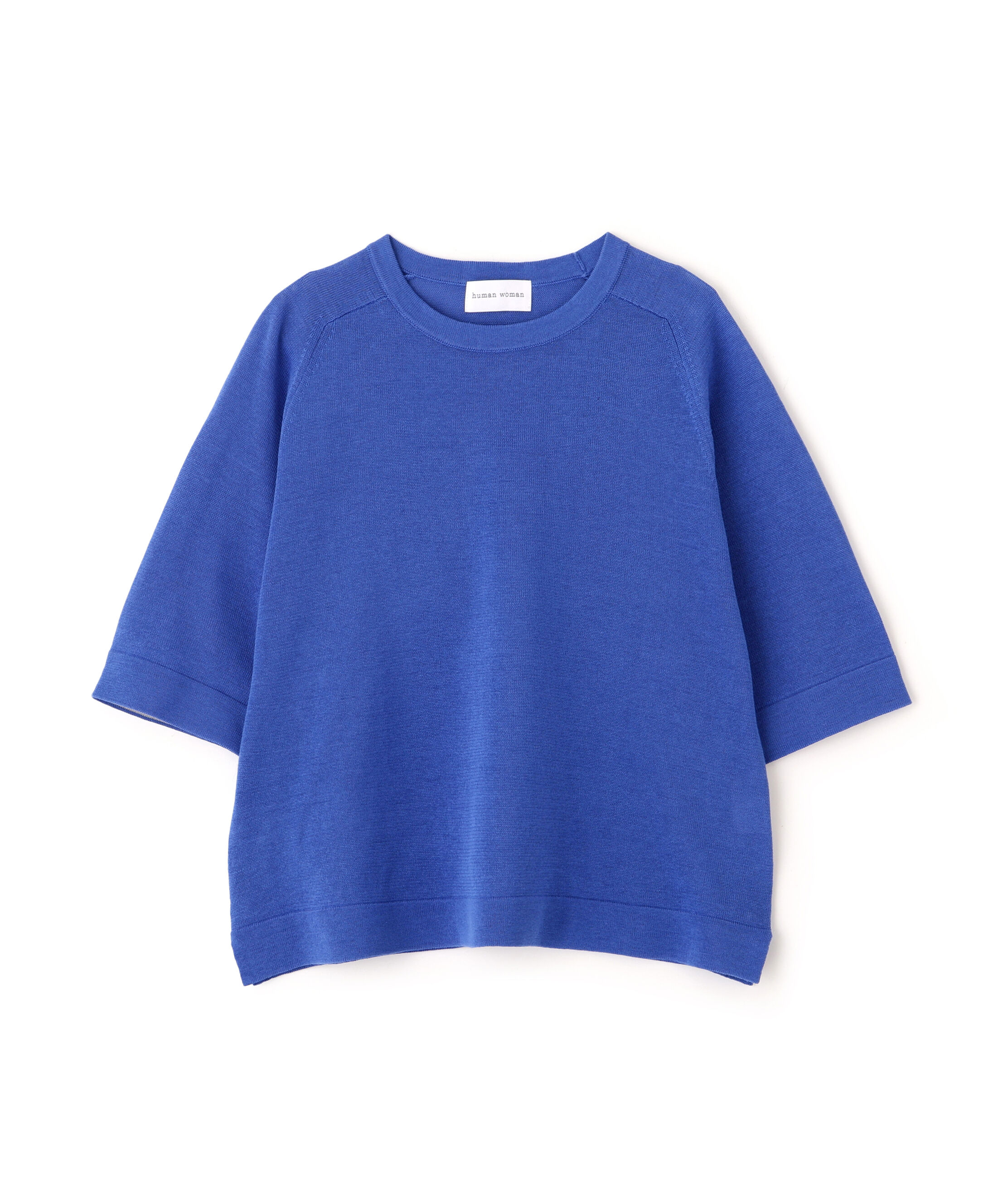  「ハイゲージギマ　クルーネックラグランプルオーバー」|ニット・セーター|