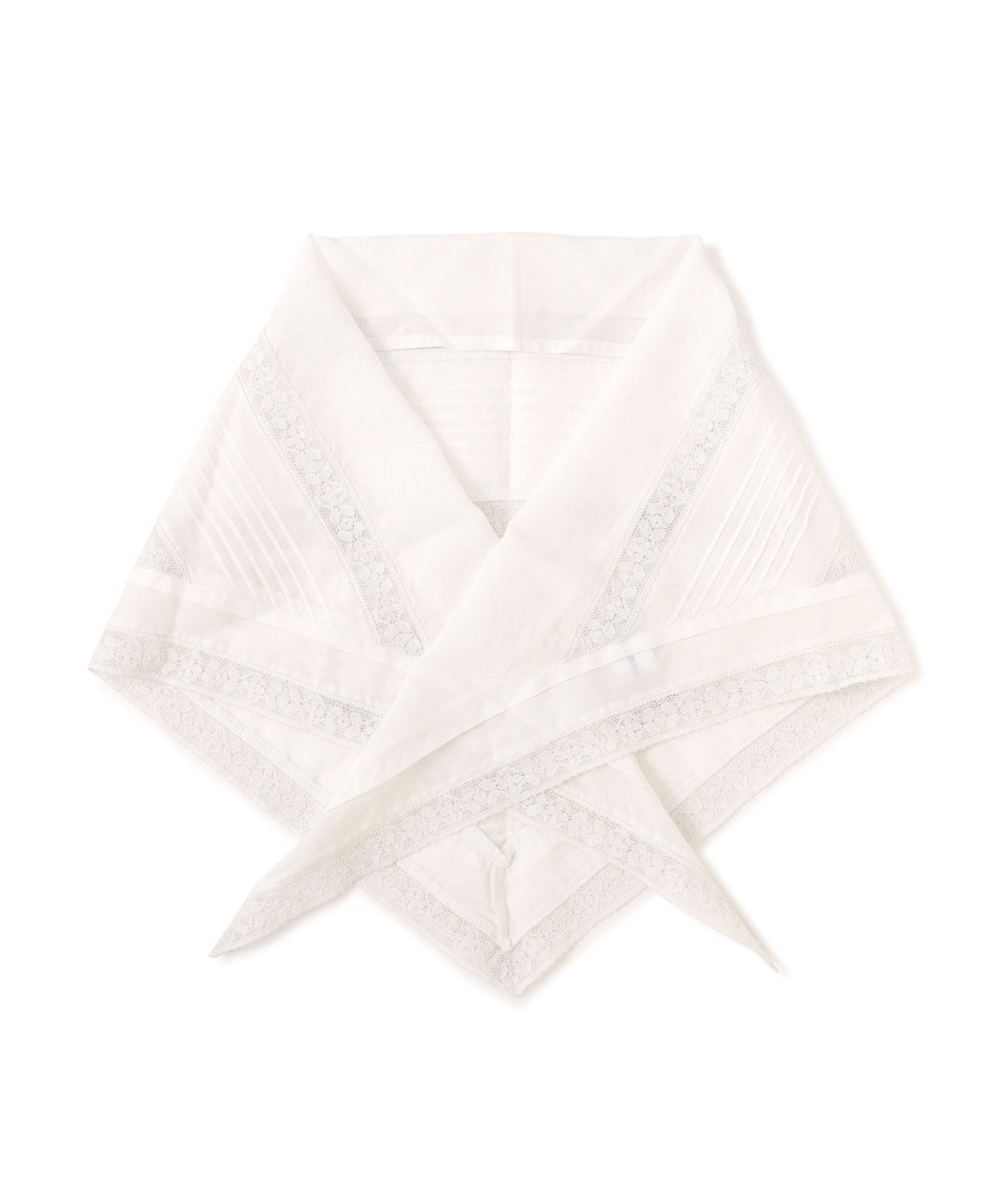  「ピンタックレーストライアングルスカーフ」|バンダナ・スカーフ|