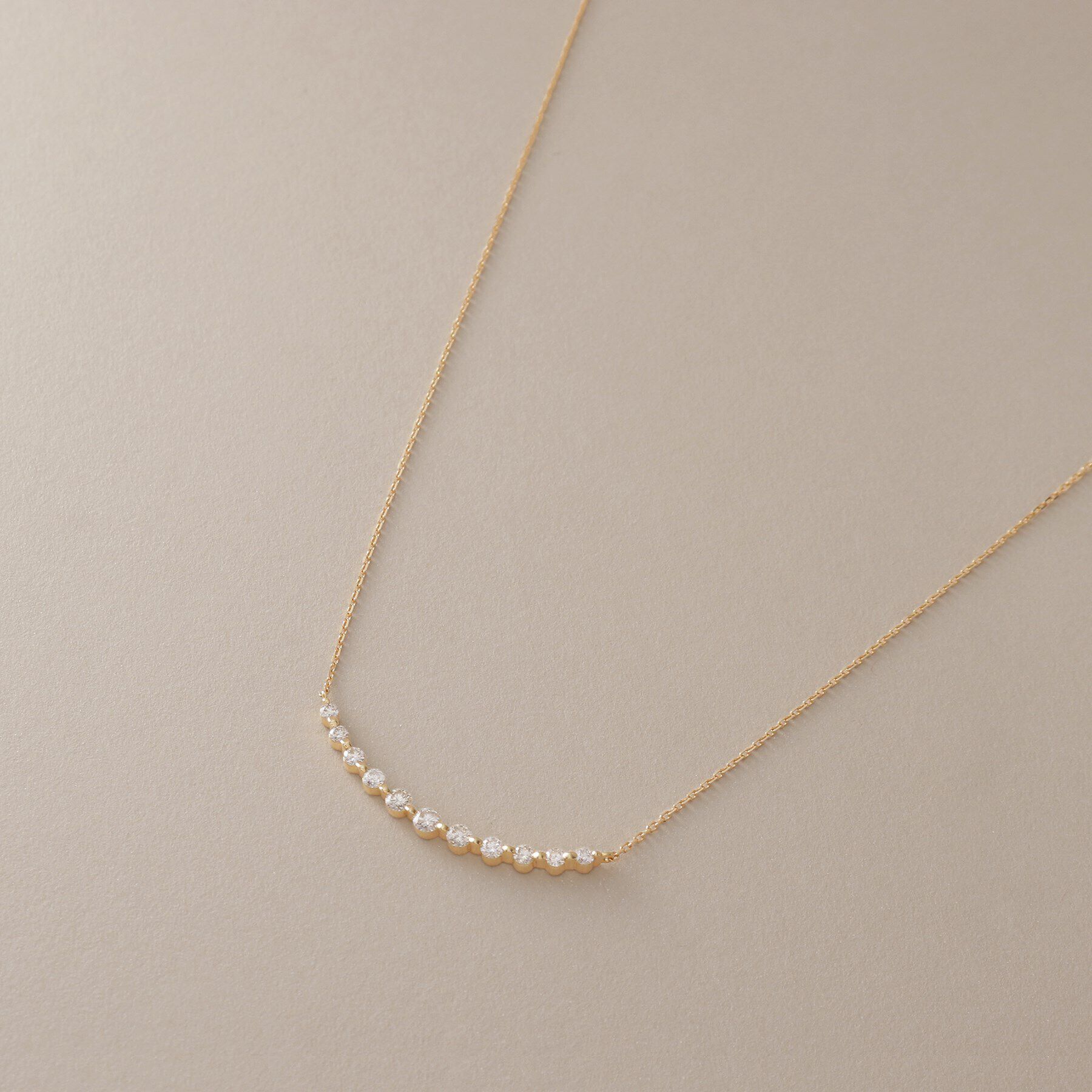 COCOSHNIK「K18ダイヤモンド グラデ11石 ネックレス」|ネックレス|