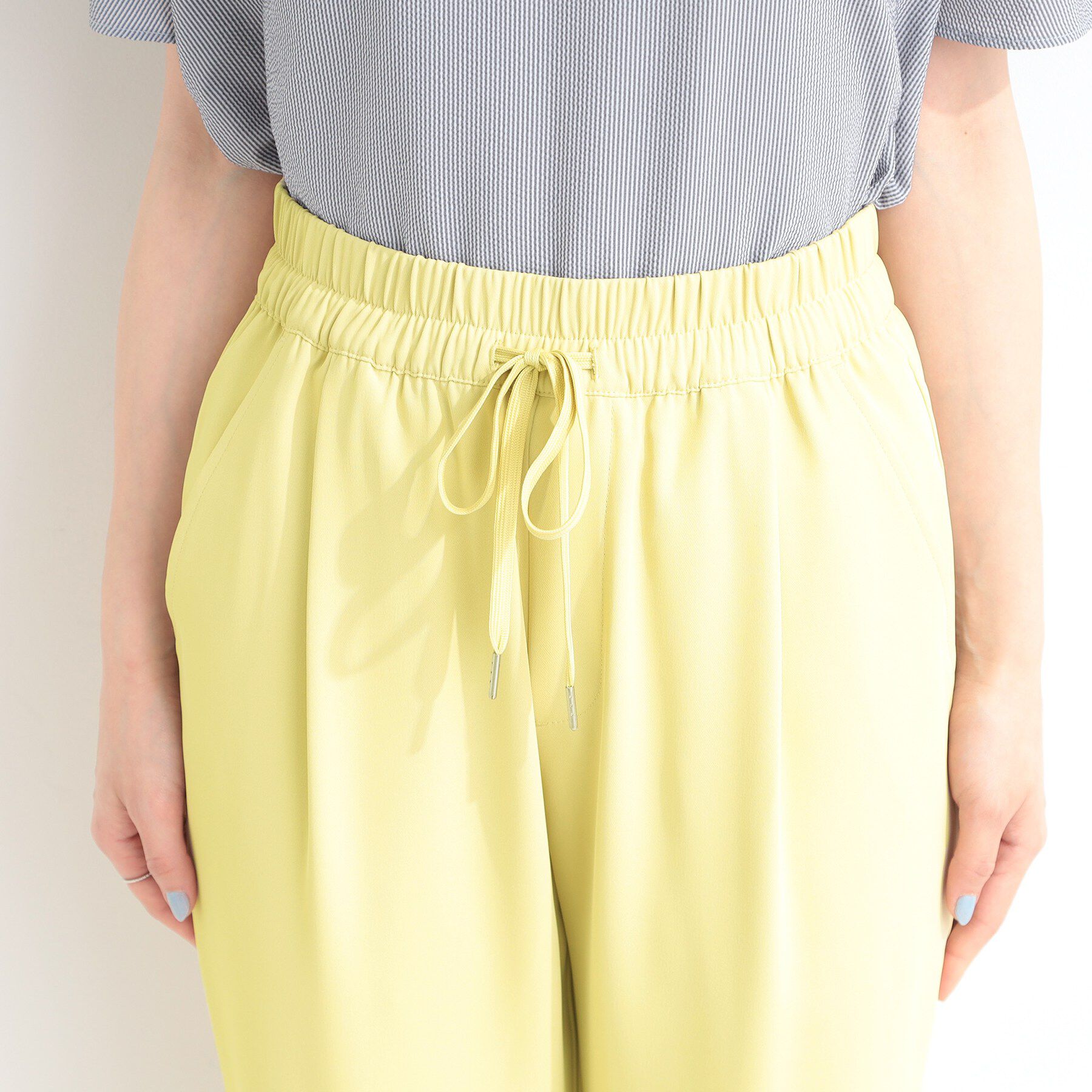 SHOO･LA･RUE「【セットアップ可/ひんやり/UV/SS-3L】さらさらぷるん イージーテーパードパンツ」|その他|