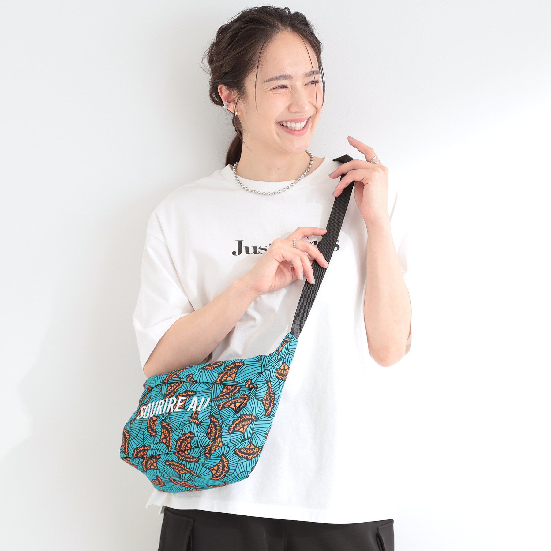 SHOO･LA･RUE「ラタプリントショルダーバッグ」|ショルダー・メッセンジャー|ブルー(192)