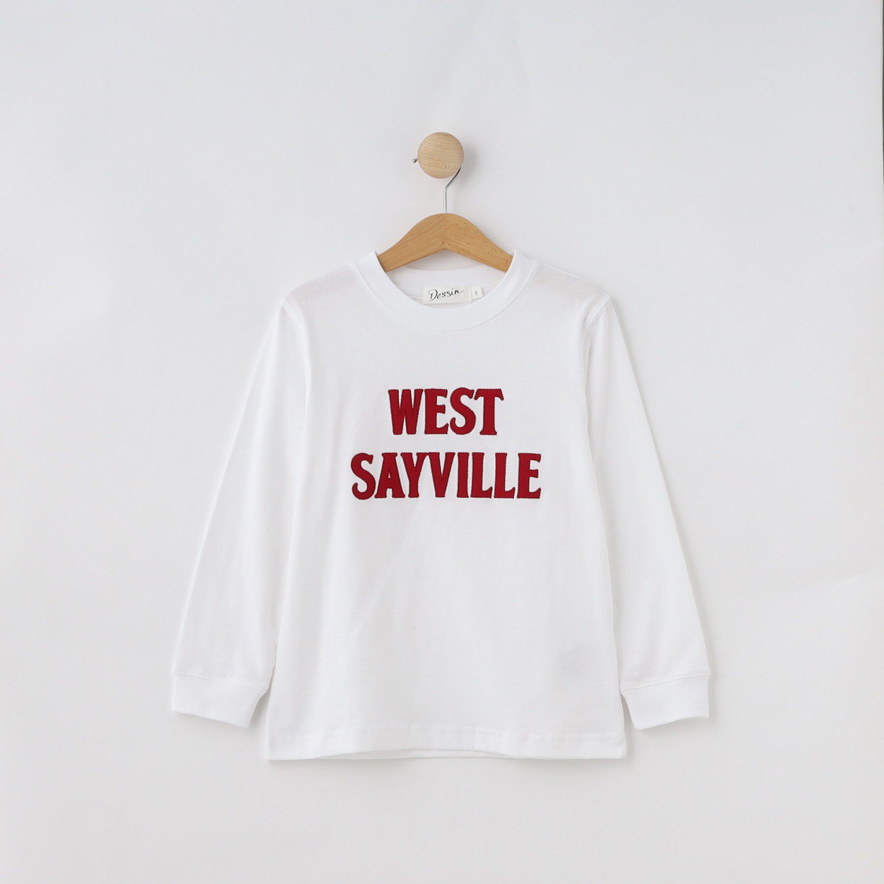 Dessin「【リンクコーデ】ロゴアップリケロングスリーブTシャツ」|Tシャツ・カットソー|ホワイト(002)