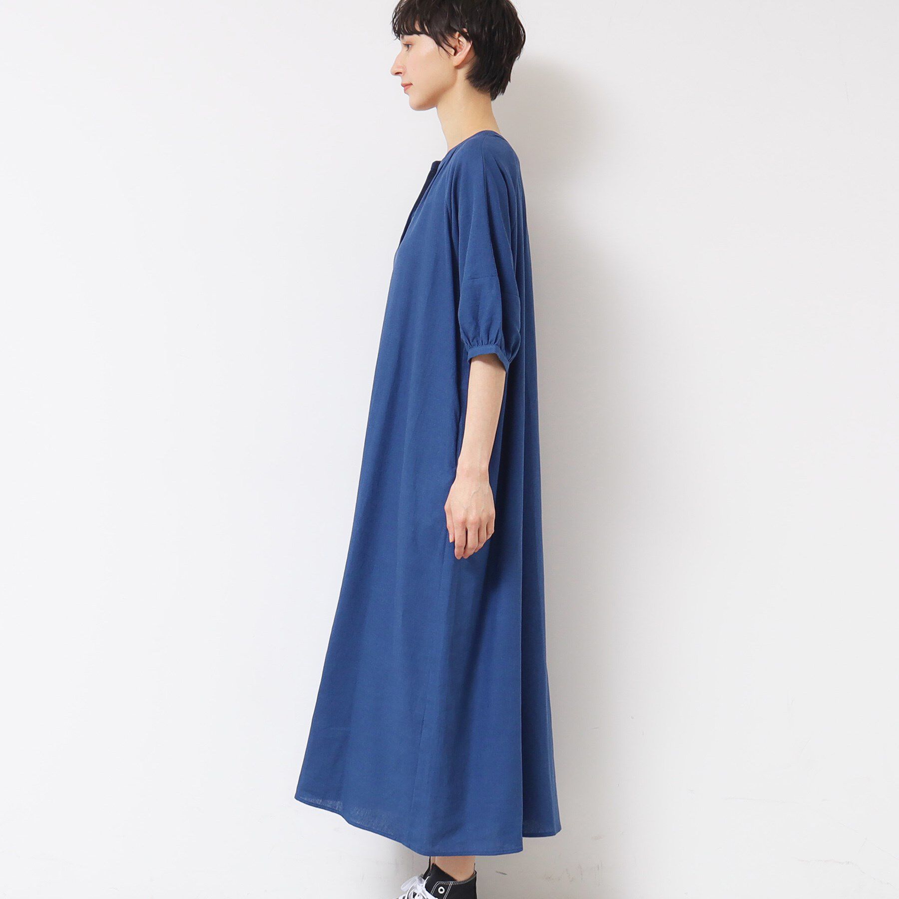 Dessin「【洗える】パフスリーブAラインワンピース（S～L）」|ワンピース|