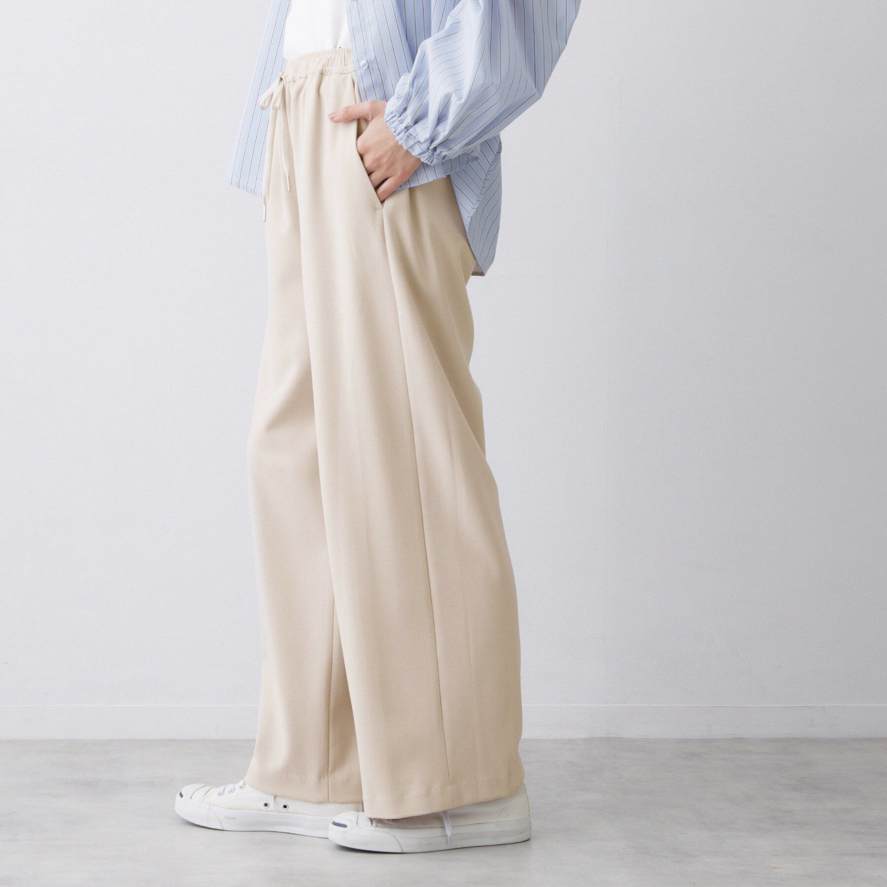 Dessin「【洗える】ストレッチツイルワイドパンツ」|その他|