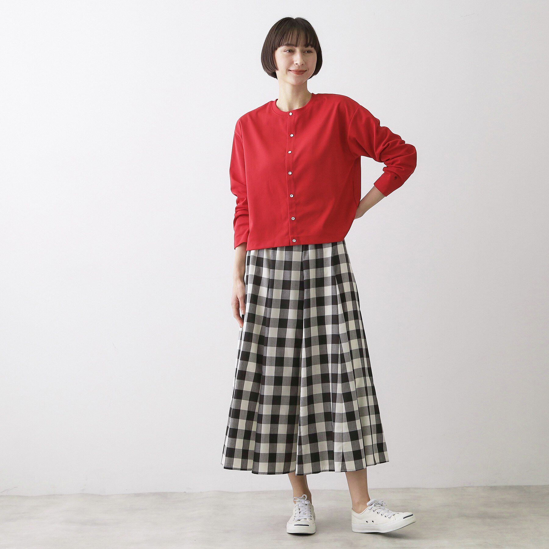 Dessin「【ウエストゴム/洗える】映えチェック柄スカート」|スカート|
