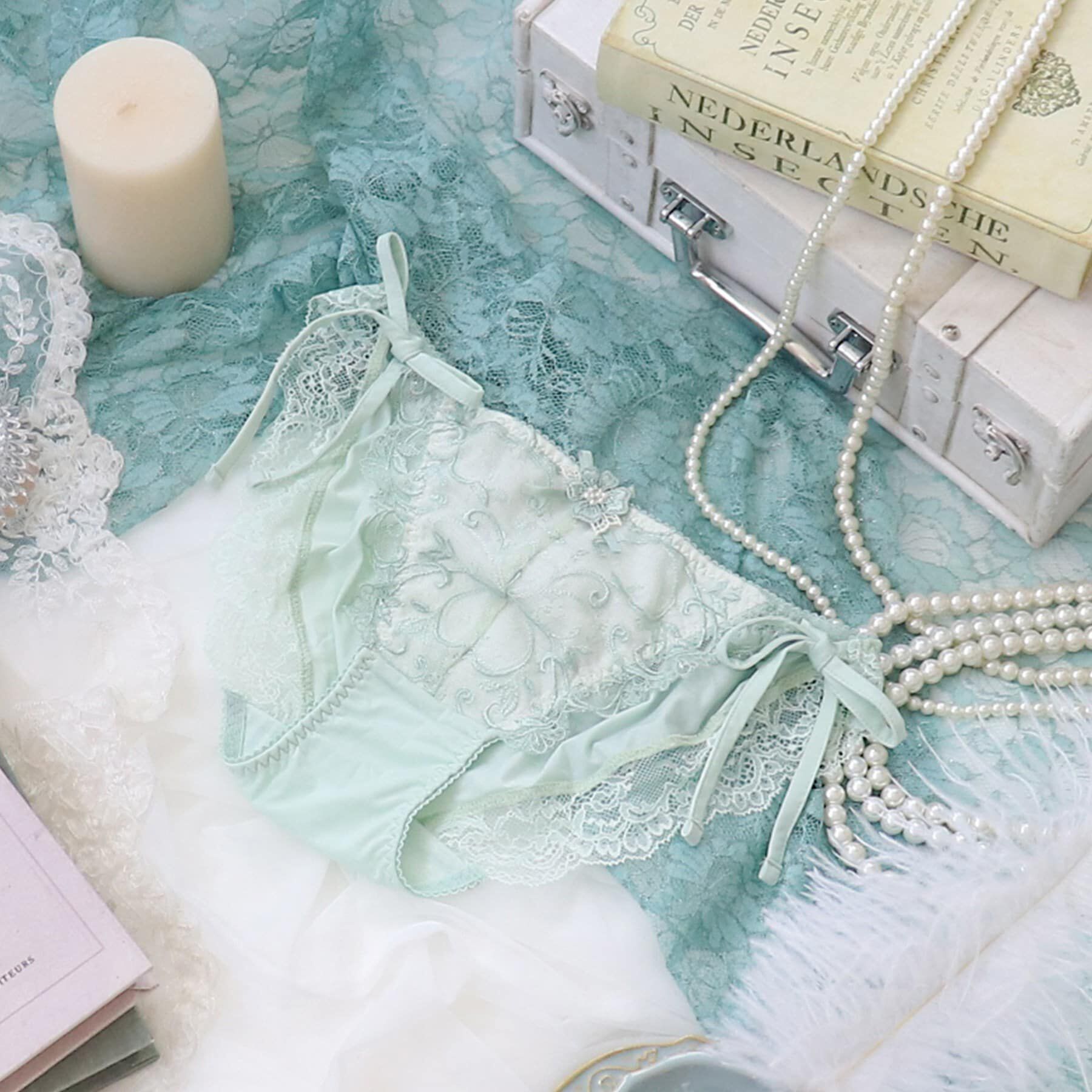 Risa Magli「マリッジ リボンショーツ」|インナー|ミント(020)