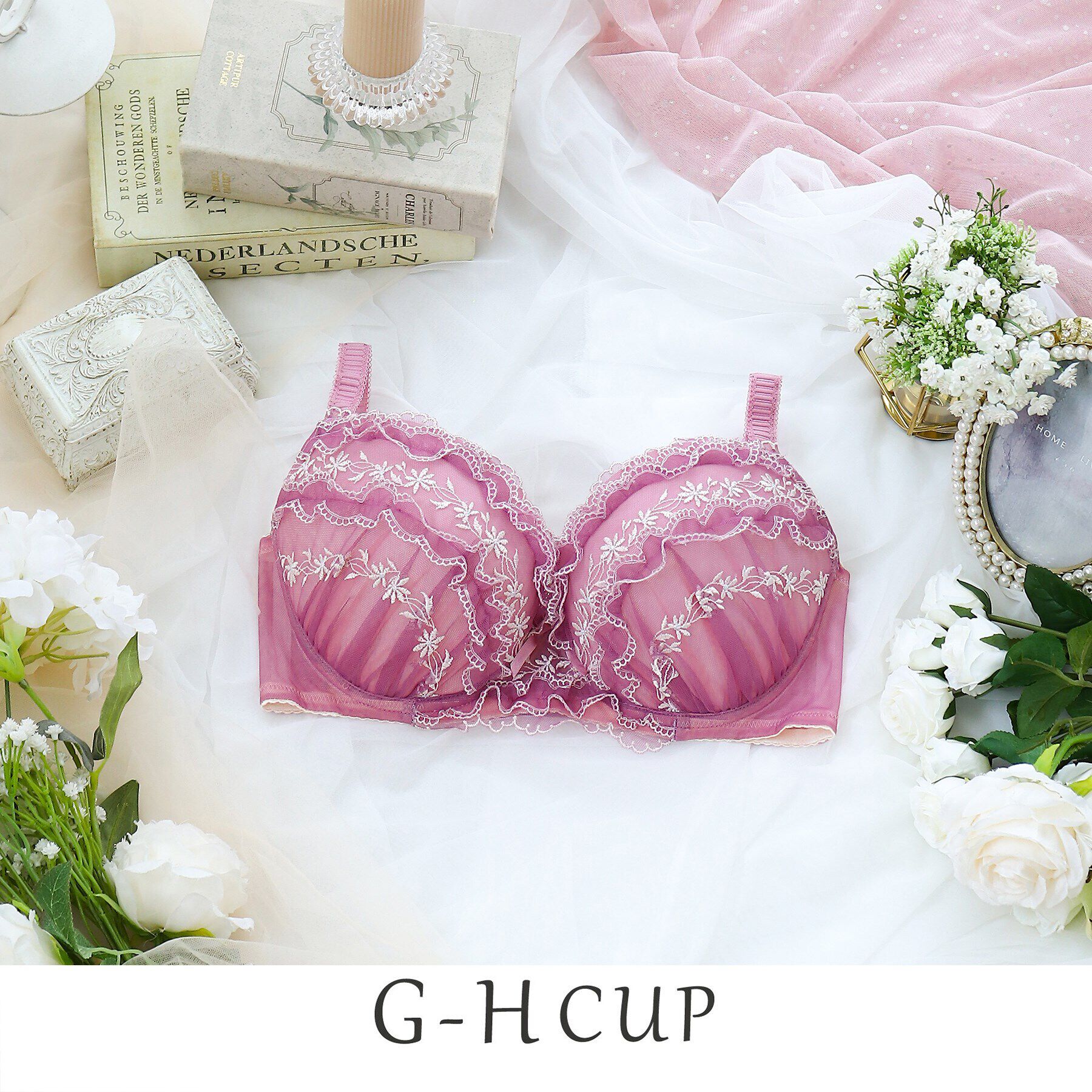 Risa Magli「ラーラ ブラジャー」|インナー|ピンク(070)