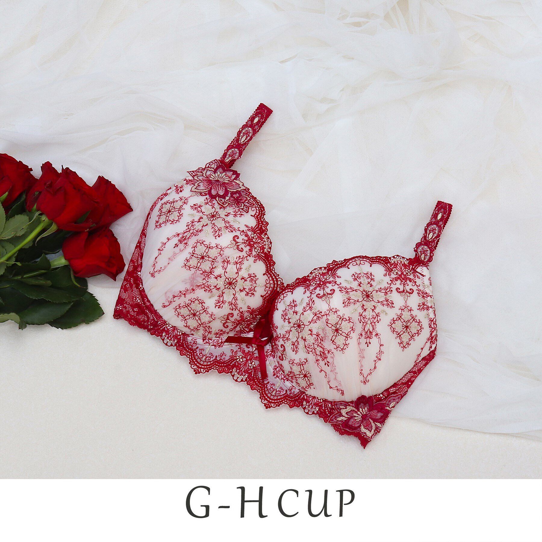 Risa Magli「ファビエンヌ ブラジャー」|インナー|レッド(060)