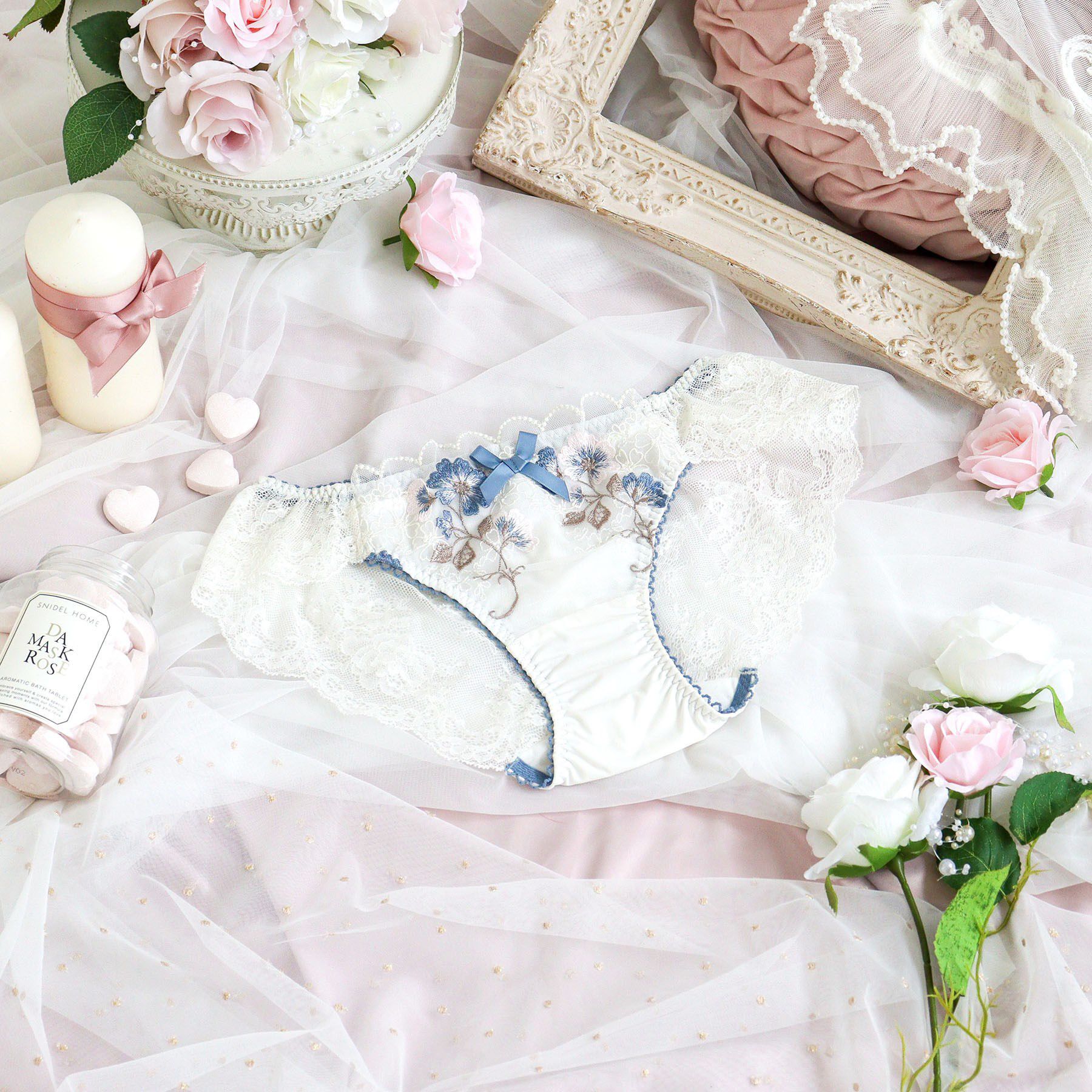 Risa Magli「プティット レースショーツ」|インナー|ブルー(092)