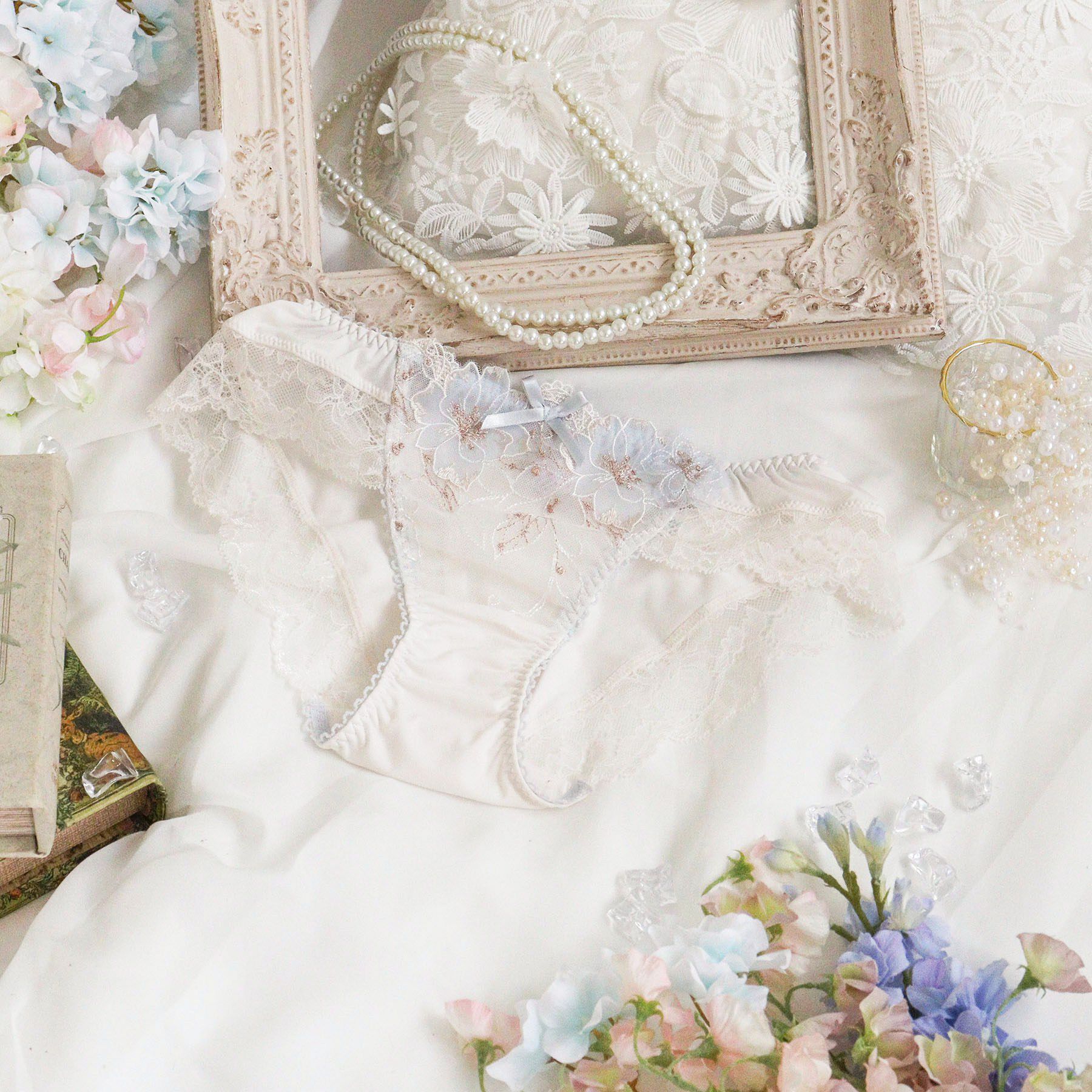 Risa Magli「リカルダ ノーマルショーツ」|インナー|サックスブルー(09