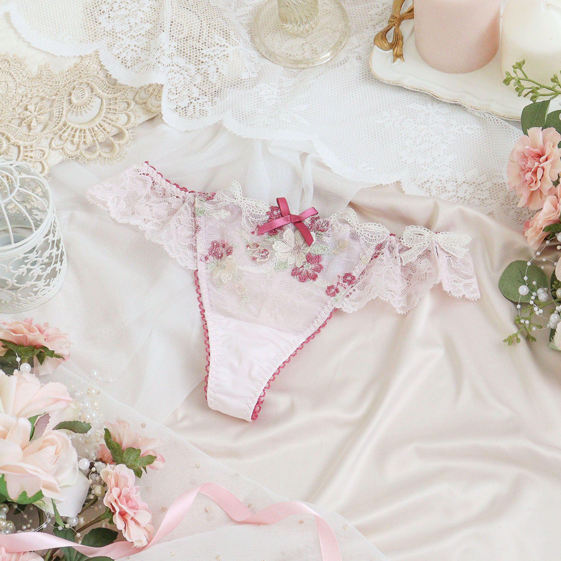 Risa Magli「ダニエラ Tバック」|インナー|ピンク(071)