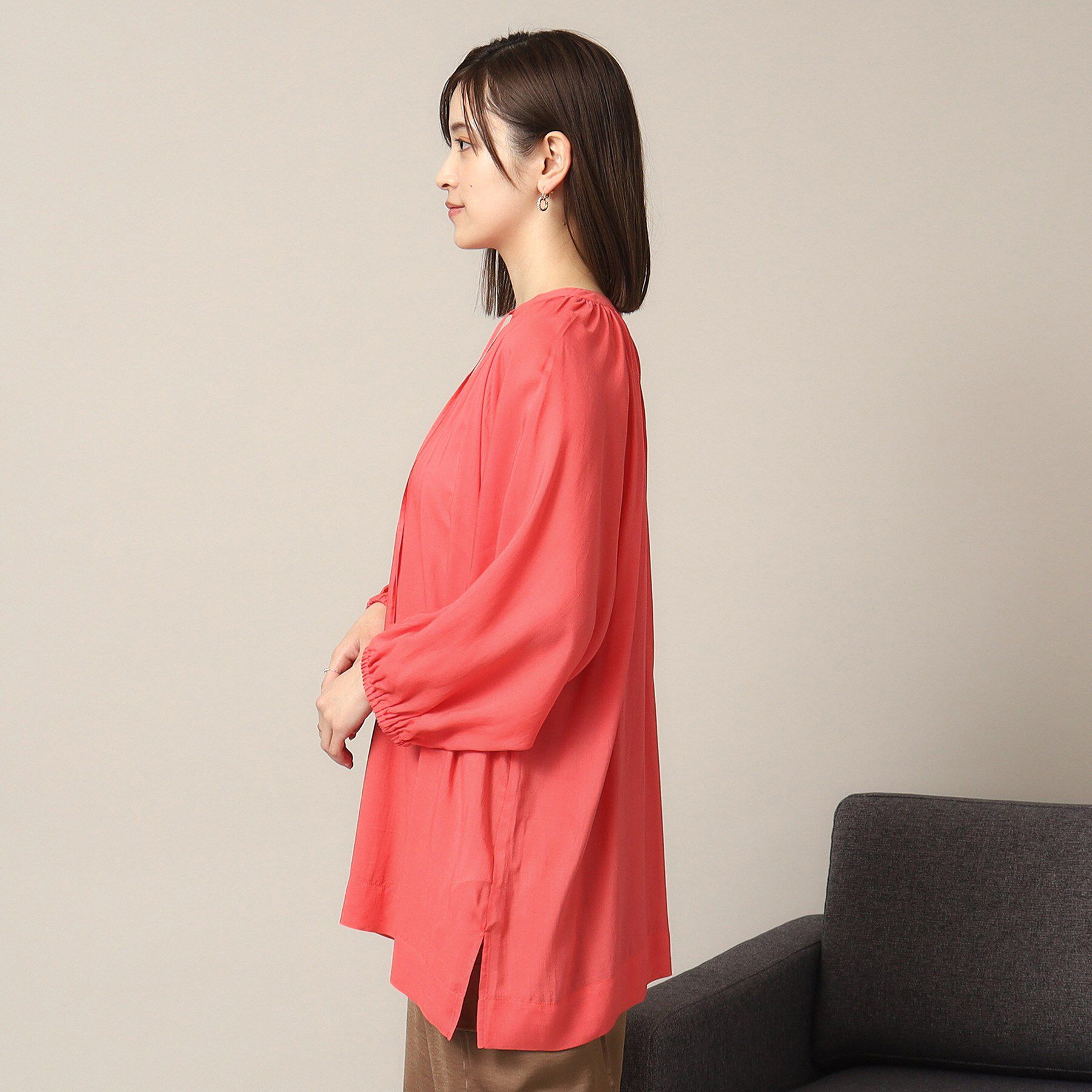 ITS&rsquo;DEMO「【手洗い可】スキッパーブラウス」|シャツ・ブラウス|