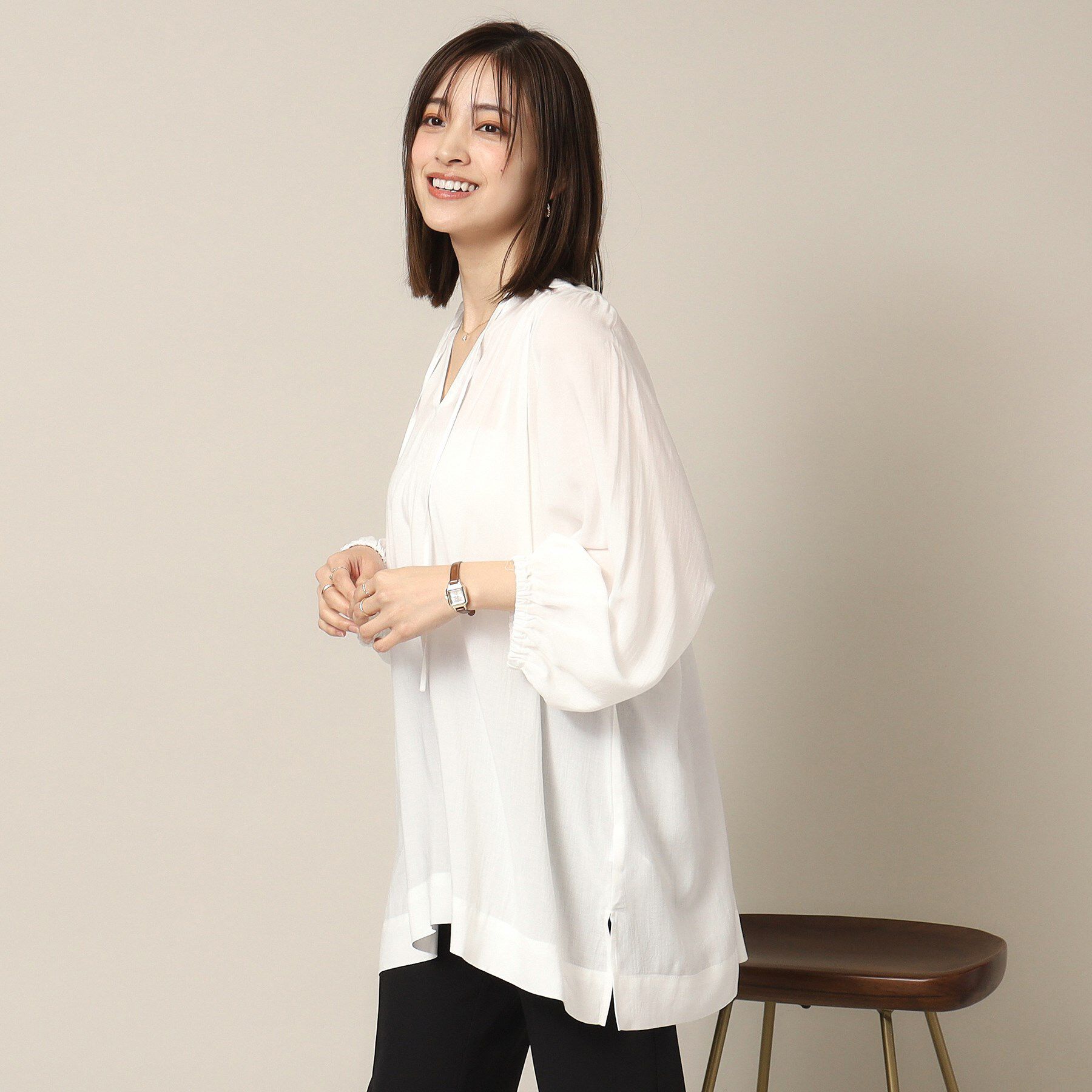 ITS&rsquo;DEMO「【手洗い可】スキッパーブラウス」|シャツ・ブラウス|