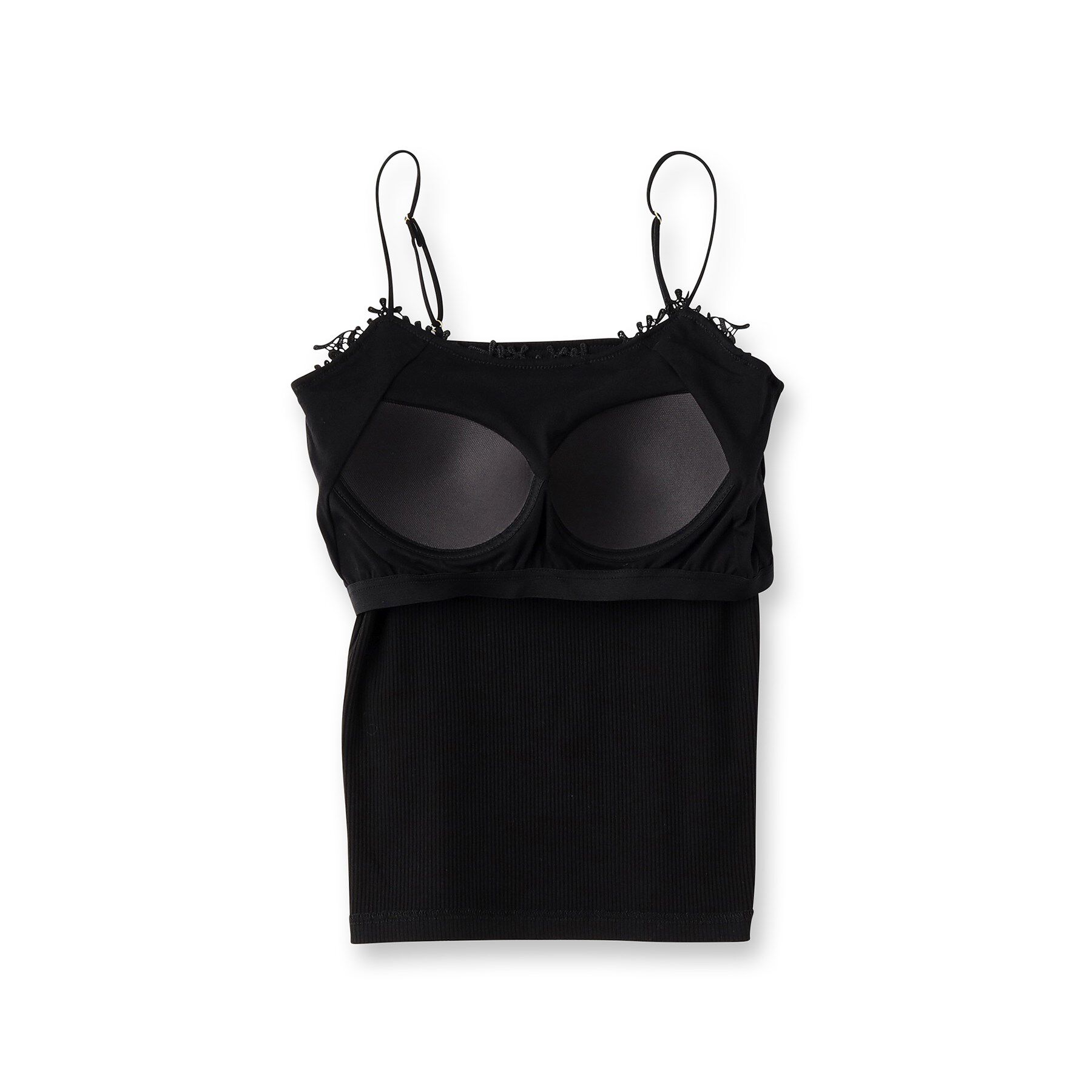 ITS&rsquo;DEMO「【洗濯機OK】レース付きカップインナー」|キャミソール|