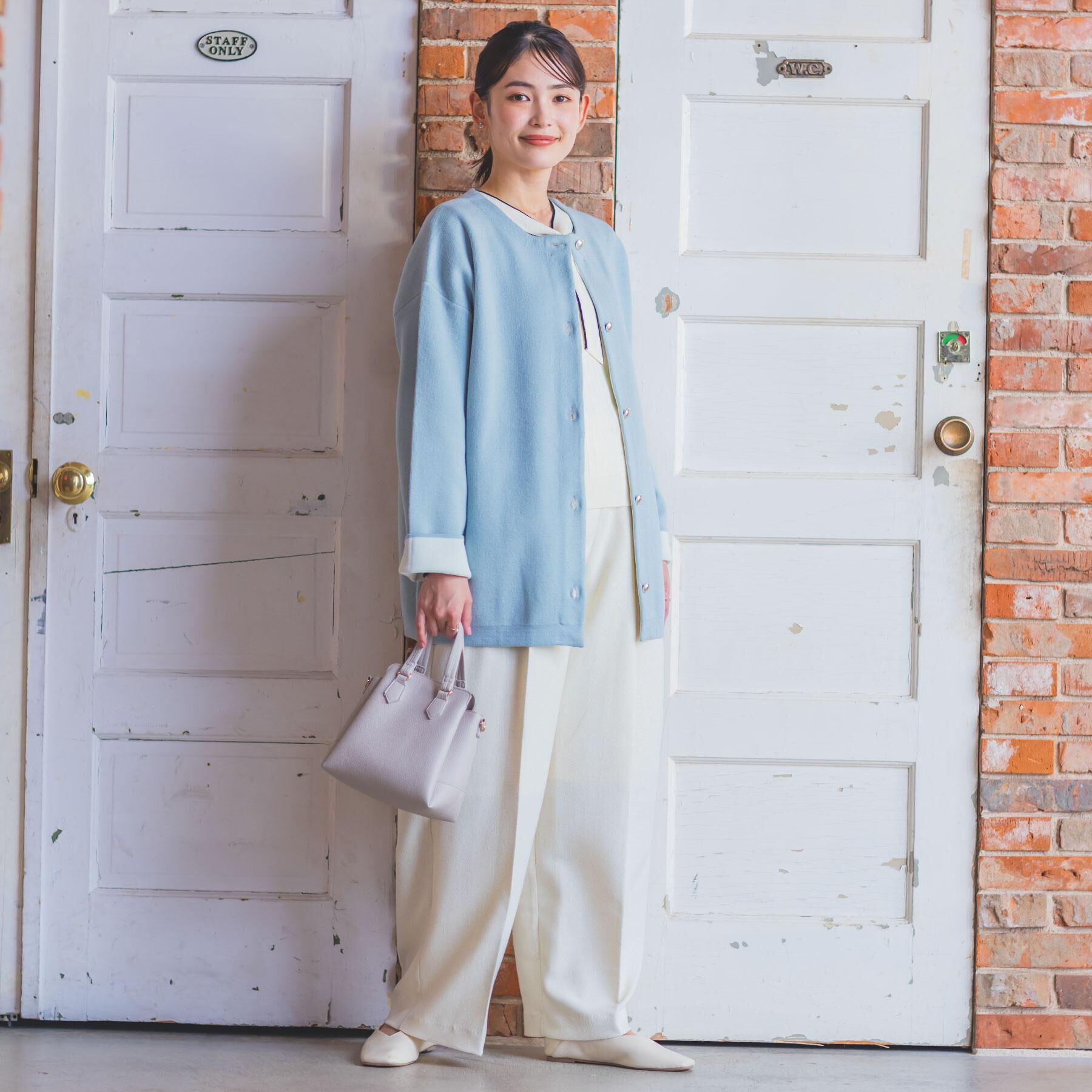 ITS&rsquo;DEMO「【手洗い可】Wフェイスニットコーディガン」|カーディガン|