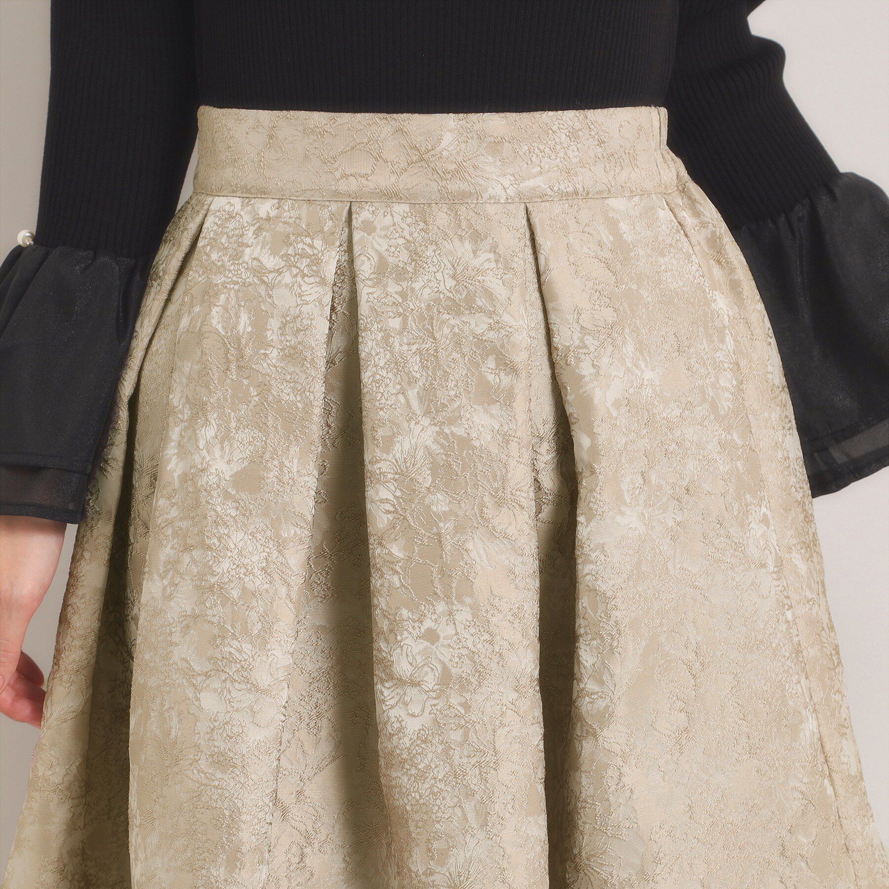 ITS&rsquo;DEMO「【入卒／手洗い可】ジャカードタックスカート」|スカート|