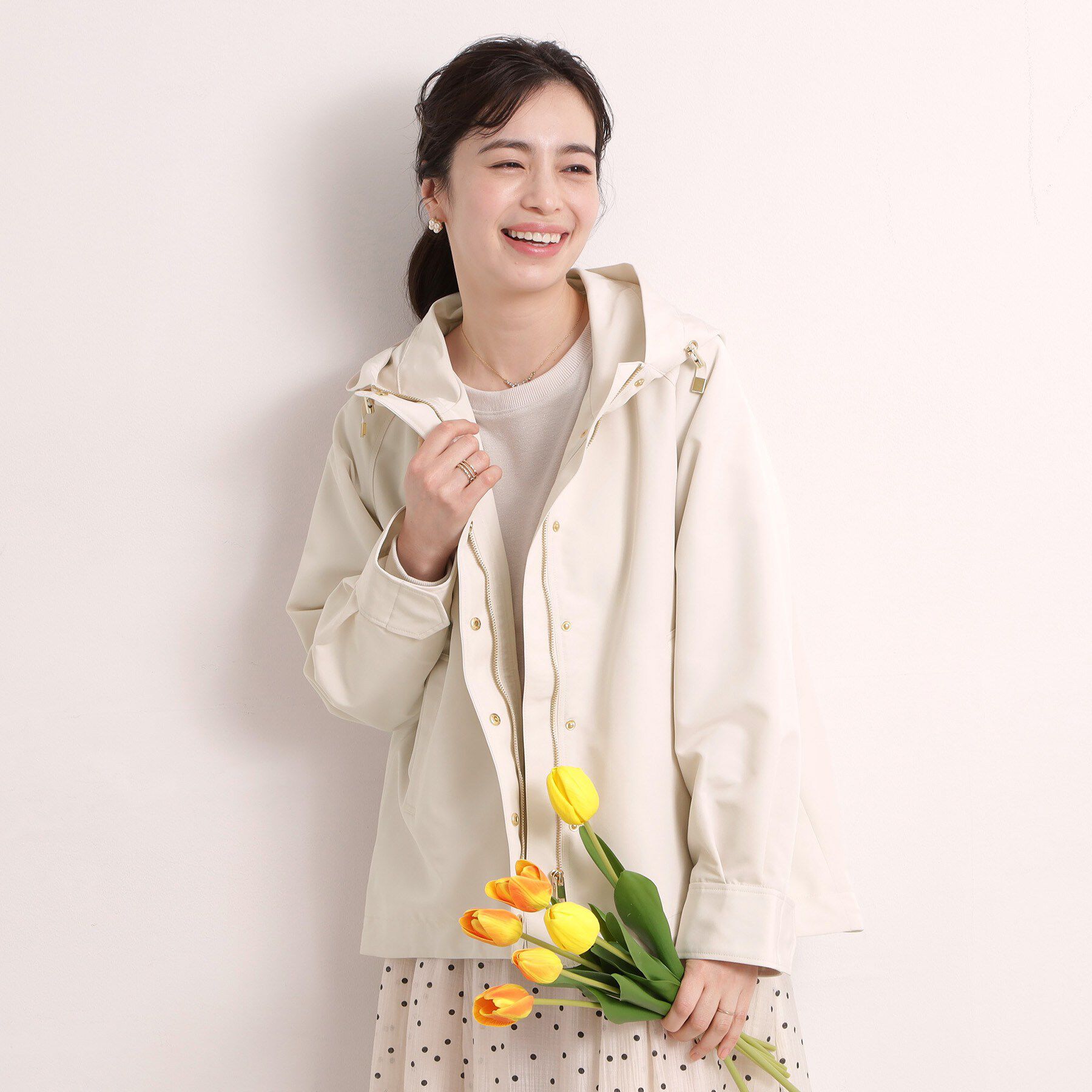 ITS&rsquo;DEMO「【撥水・花粉防止／手洗い可】マウンテンパーカー」|その他|アイボリー(004)