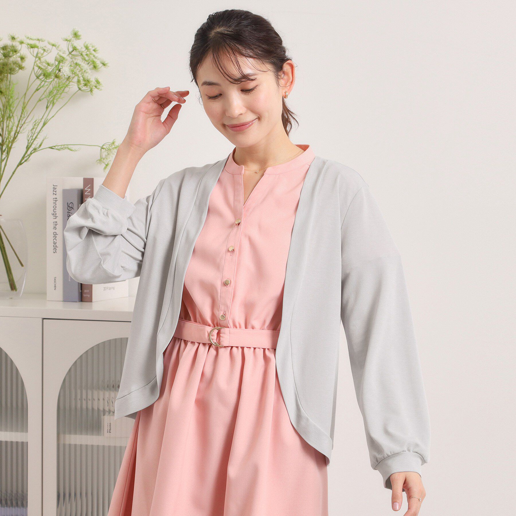 ITS&rsquo;DEMO「【UVカット／洗濯機OK】ボレロ」|カーディガン|ライトグレー(011