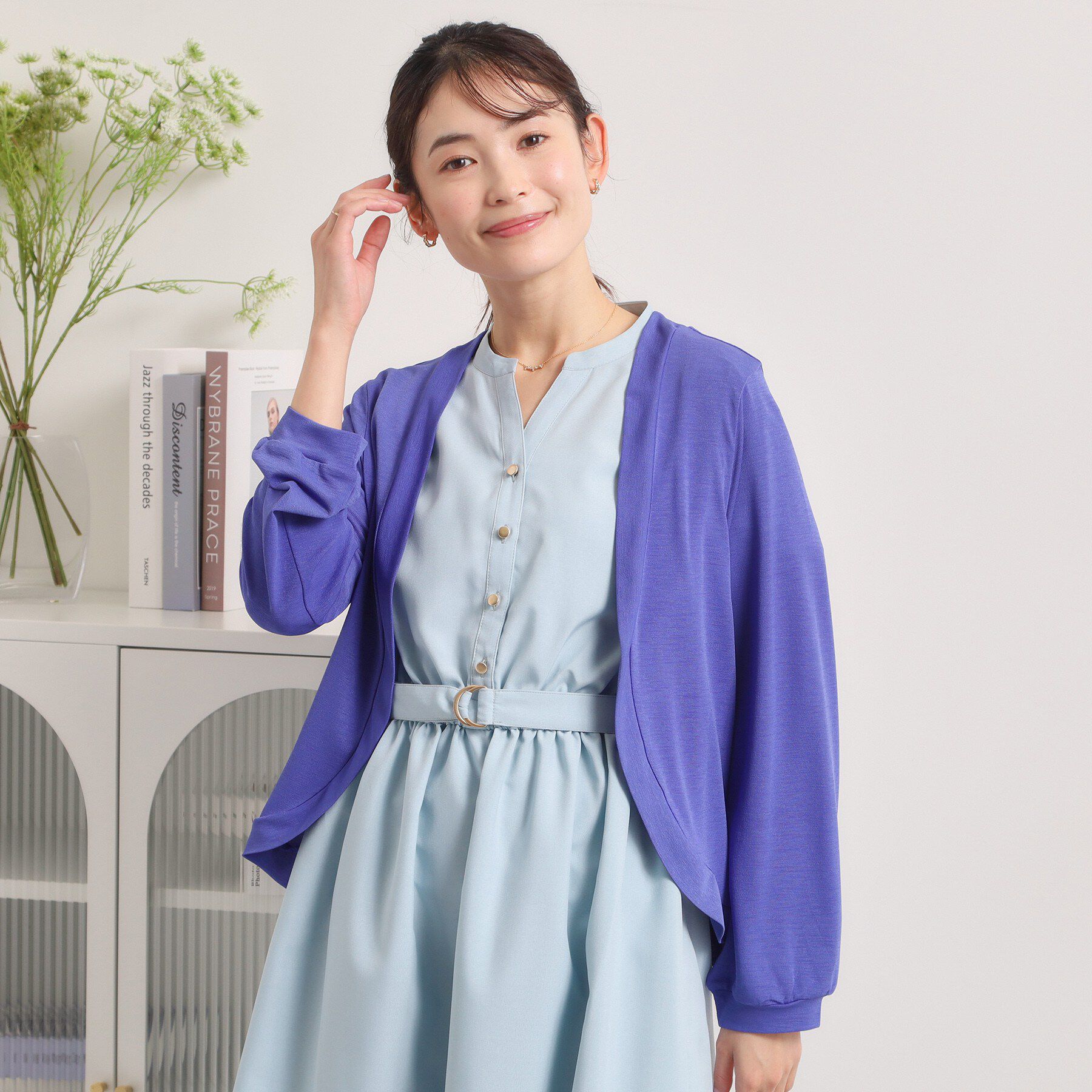 ITS&rsquo;DEMO「【UVカット／洗濯機OK】ボレロ」|カーディガン|ブルー(092)