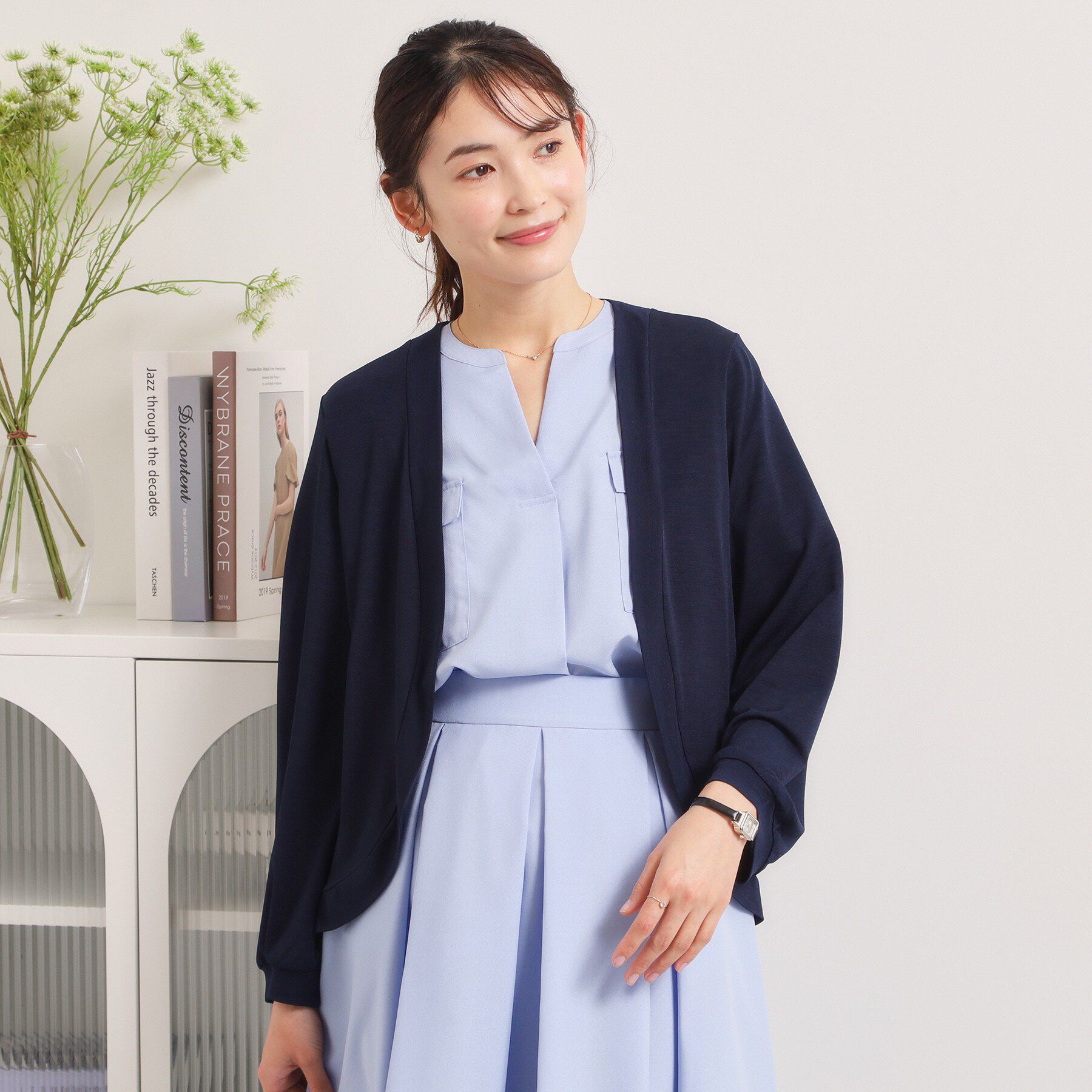 ITS&rsquo;DEMO「【UVカット／洗濯機OK】ボレロ」|カーディガン|ネイビー(094)