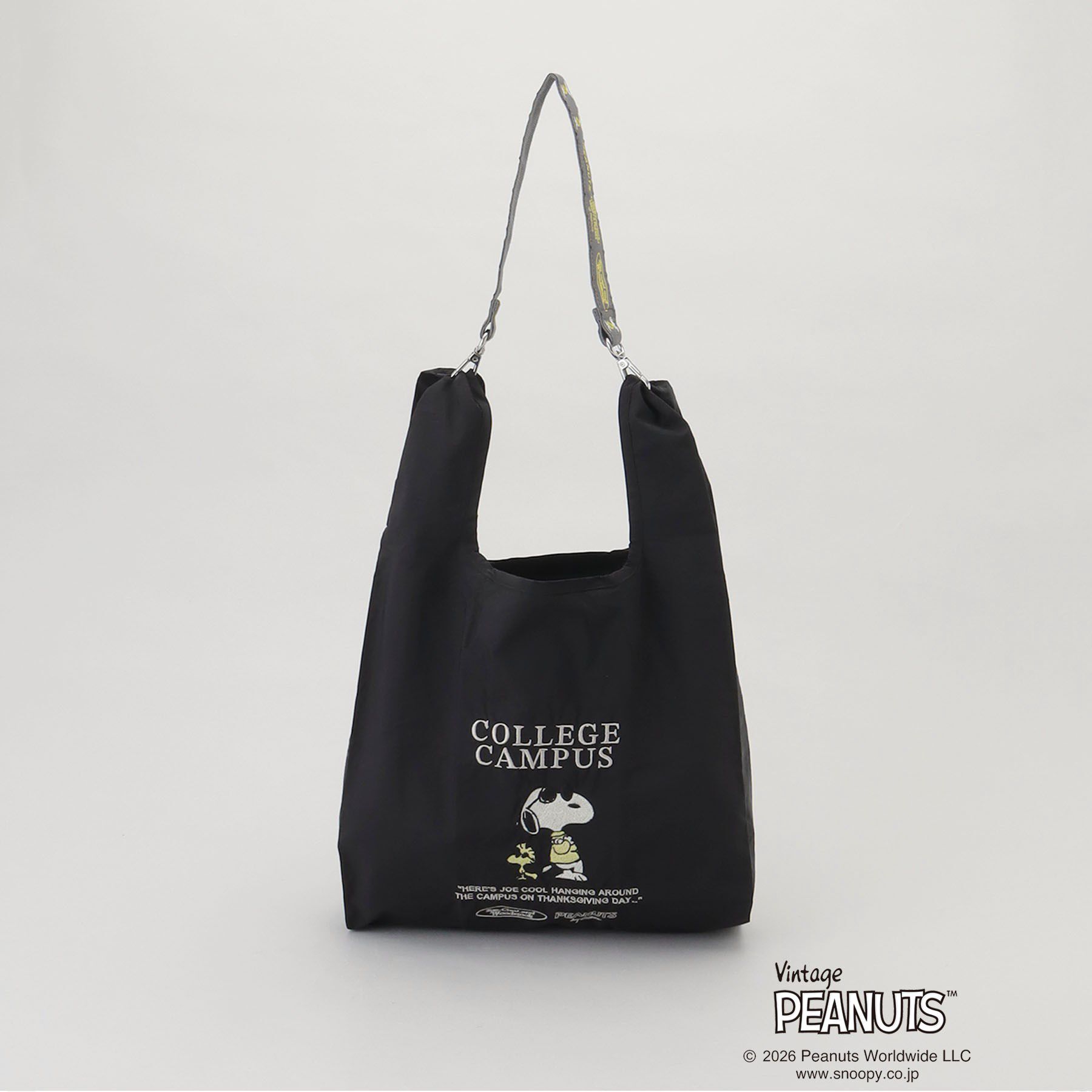212 KITCHEN STORE「PEANUTS ストラップ付きショッパーバッグ BLACK」|その他|その他