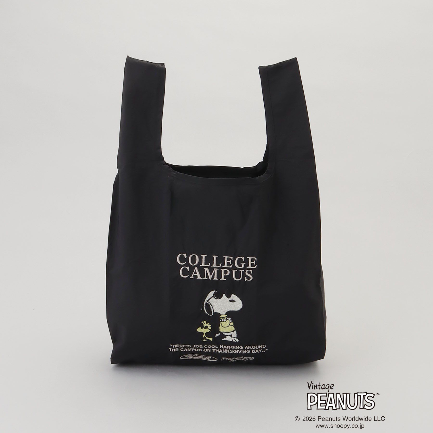 212 KITCHEN STORE「PEANUTS ストラップ付きショッパーバッグ BLACK」|その他|