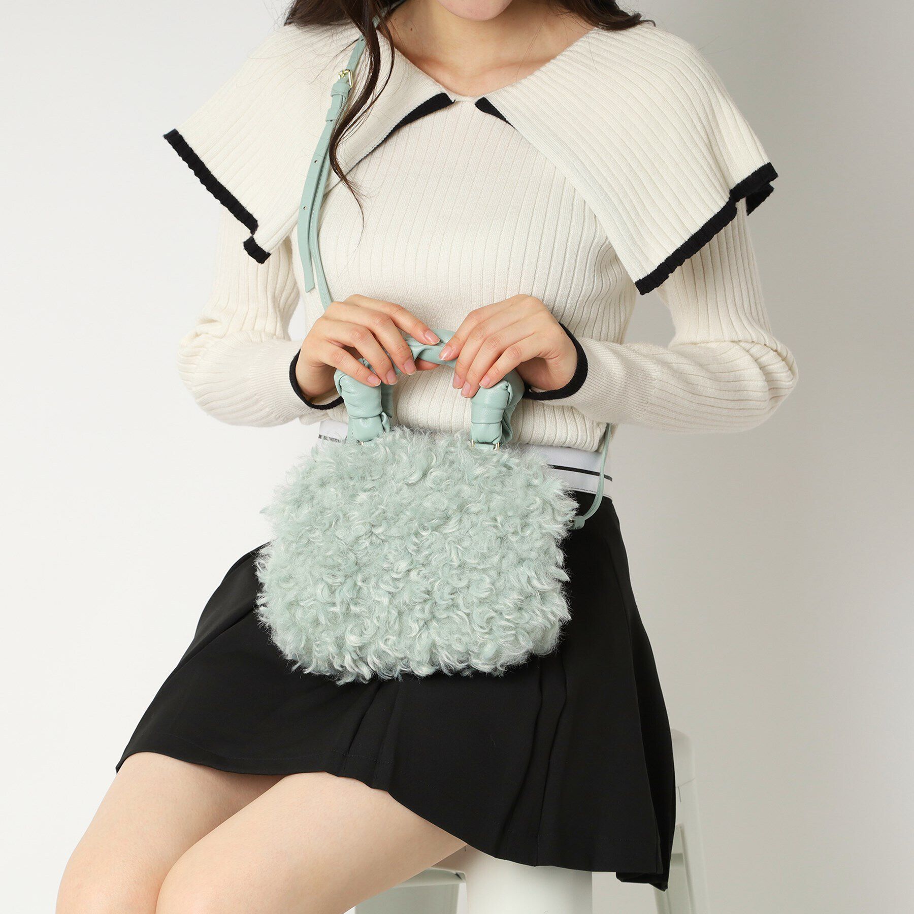 ESPERANZA「シアリングフェイクファーバッグ」|ハンドバッグ|