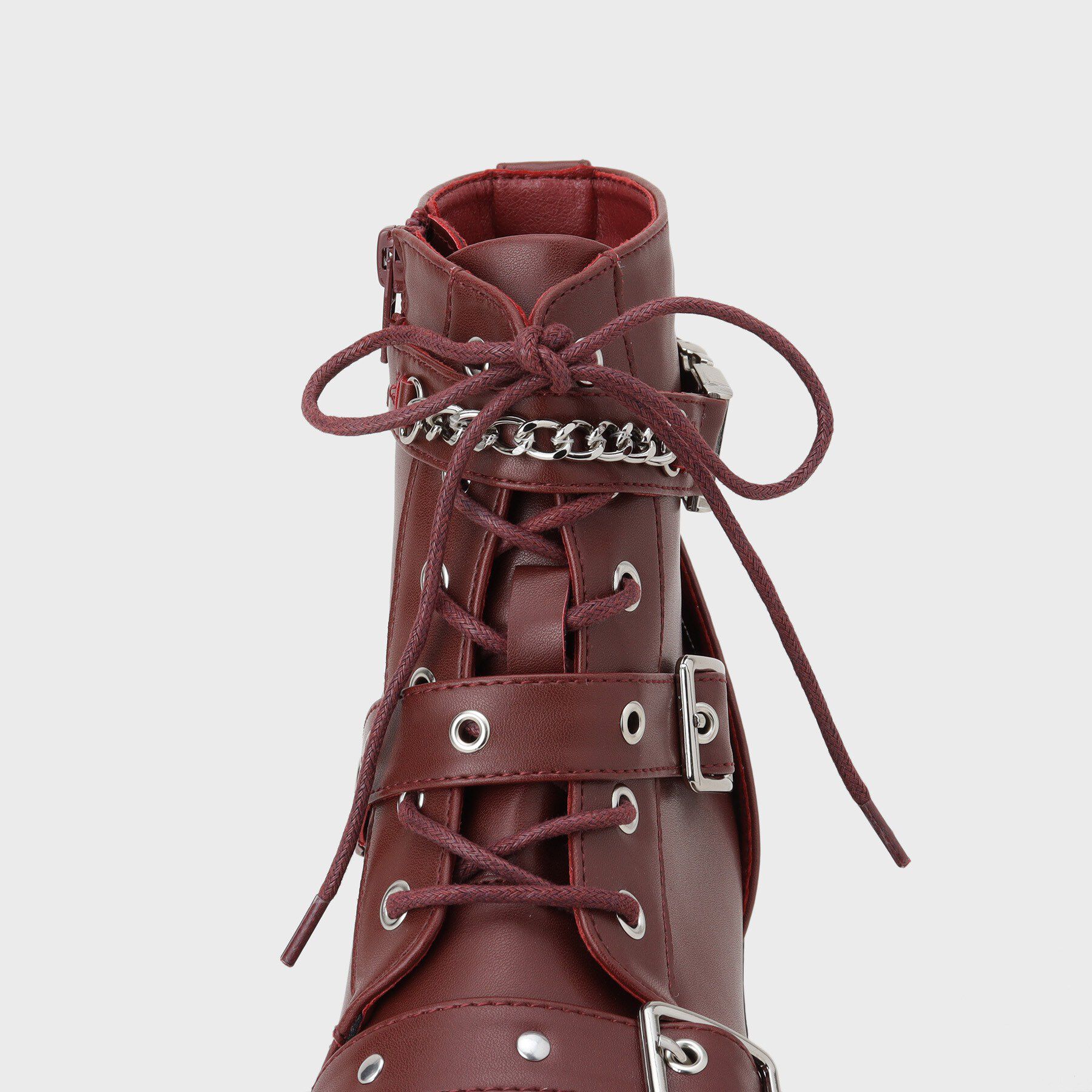 csT&P「厚底ベルト付きブーツ」|ショートブーツ|