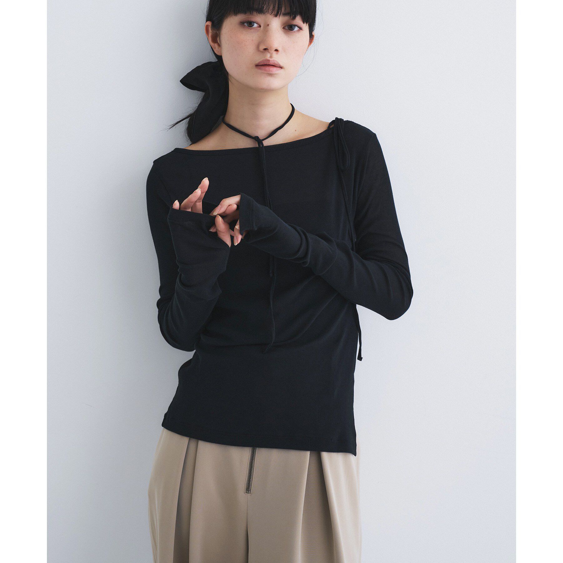 CODE A「jersey ribbon pullover」|Tシャツ・カットソー|