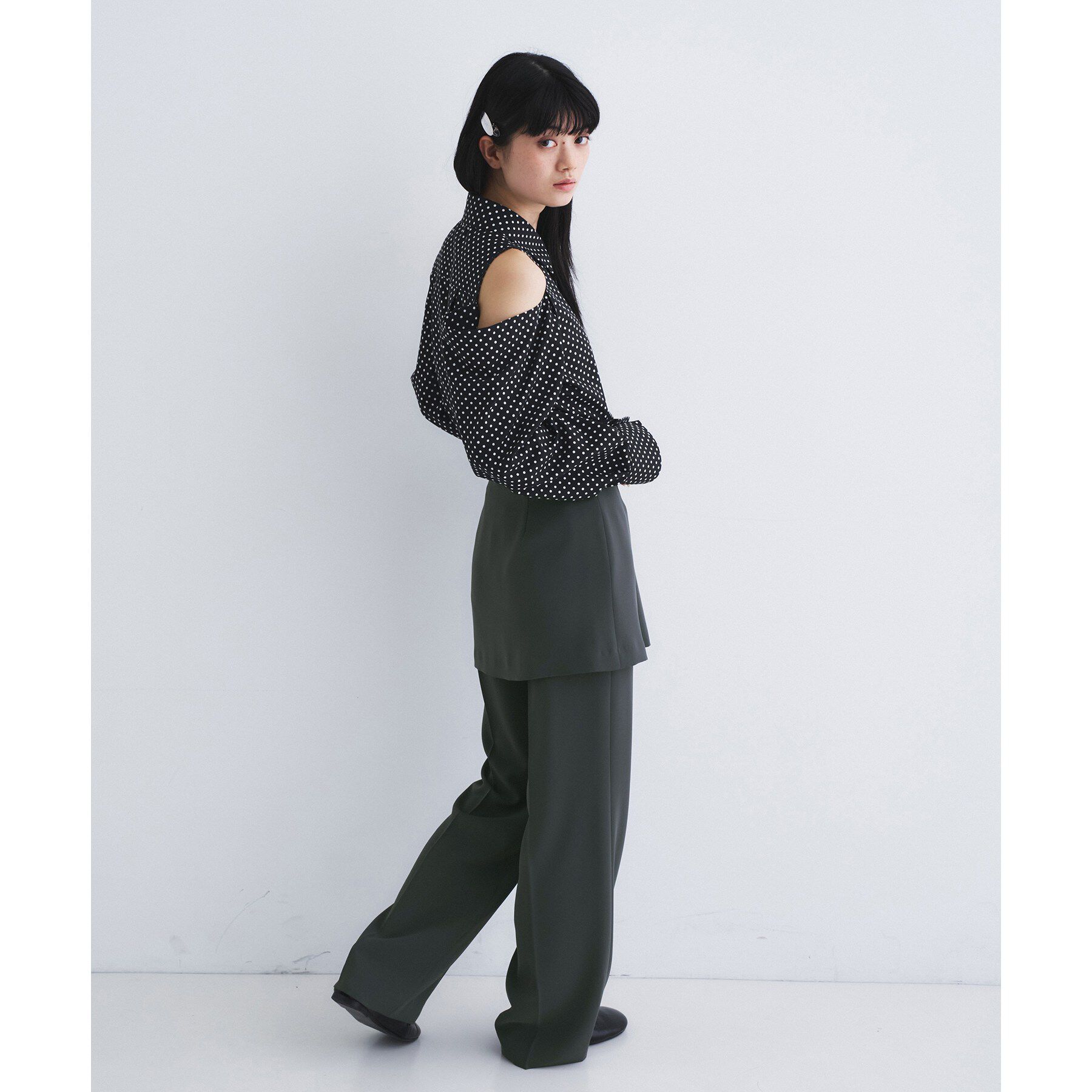 CODE A「dots open shoulder shirts」|シャツ・ブラウス|