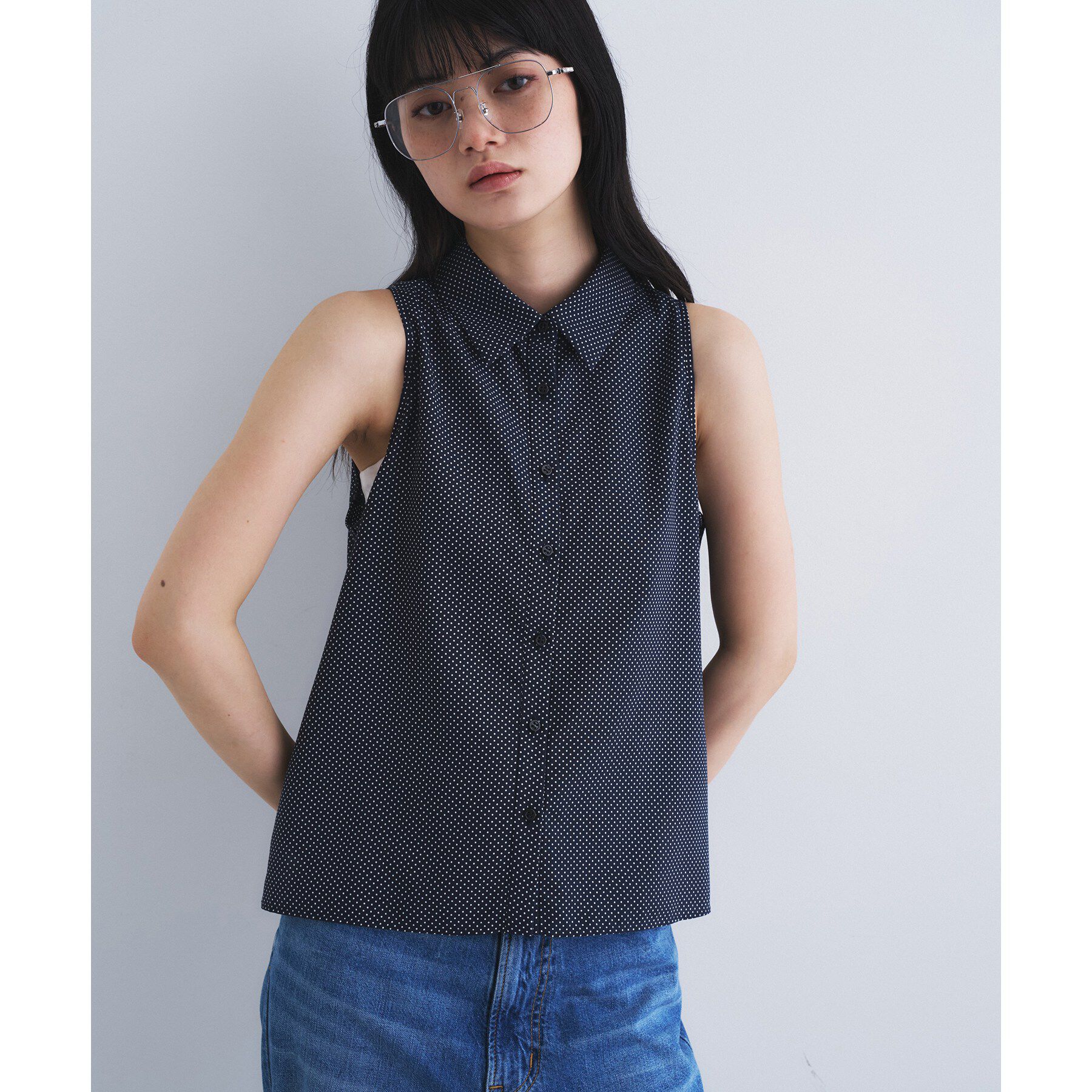 CODE A「dots open shoulder shirts」|シャツ・ブラウス|