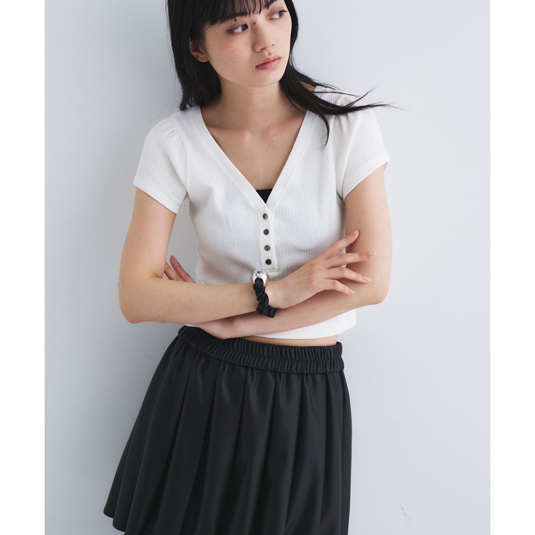 CODE A「M everyday rib button tee」|Tシャツ・カットソー|