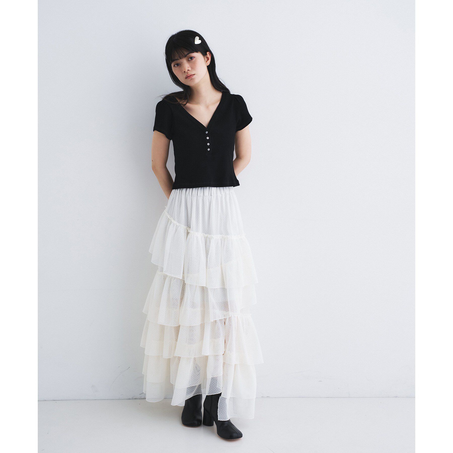 CODE A「M everyday rib button tee」|Tシャツ・カットソー|