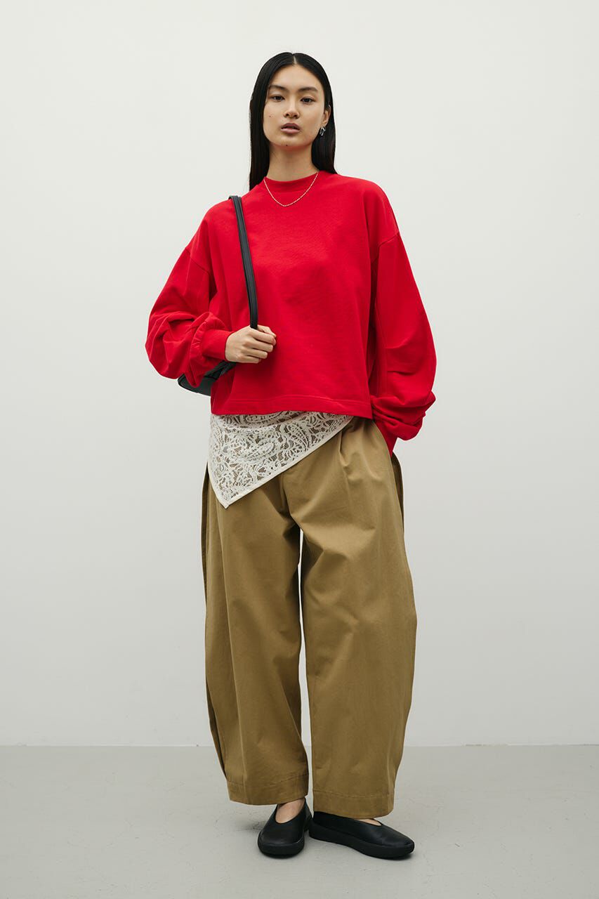 STYLEMIXER「タックスリーブスウェットトップ」|パーカー|RED