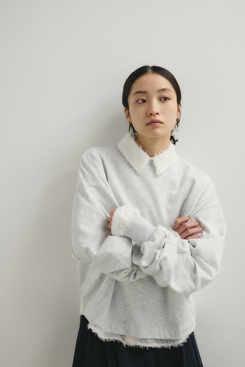 STYLEMIXER「タックスリーブスウェットトップ」|パーカー|