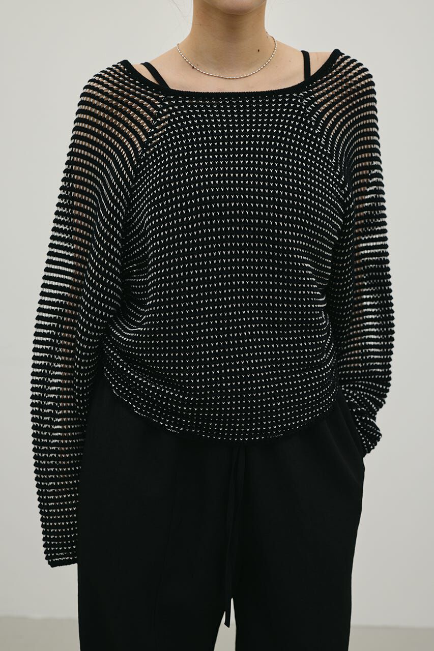 STYLEMIXER「バックオープンメッシュニット」|ニット・セーター|