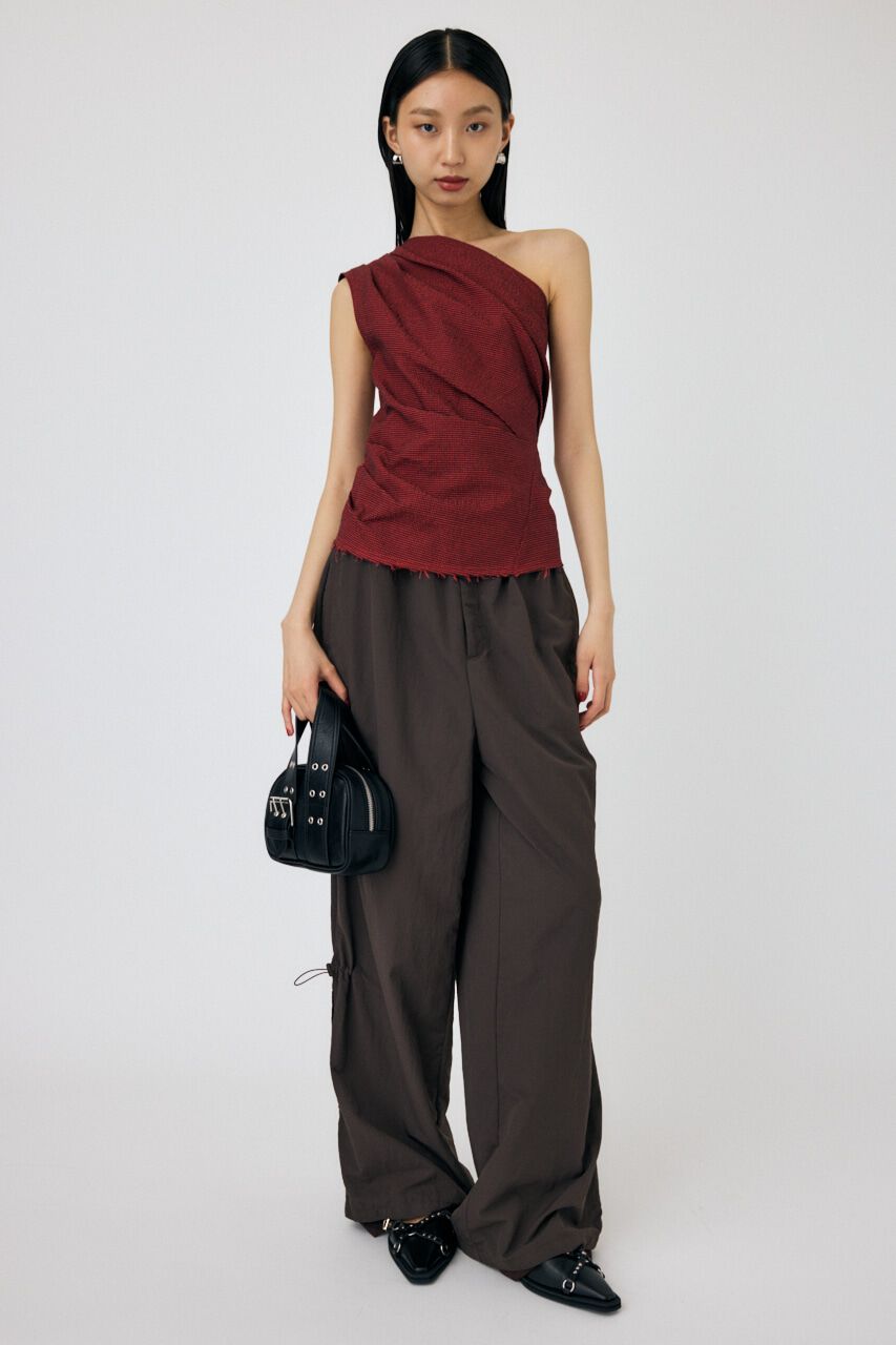 MOUSSY「PLAID ONE SHOULDER ブラウス」|その他|