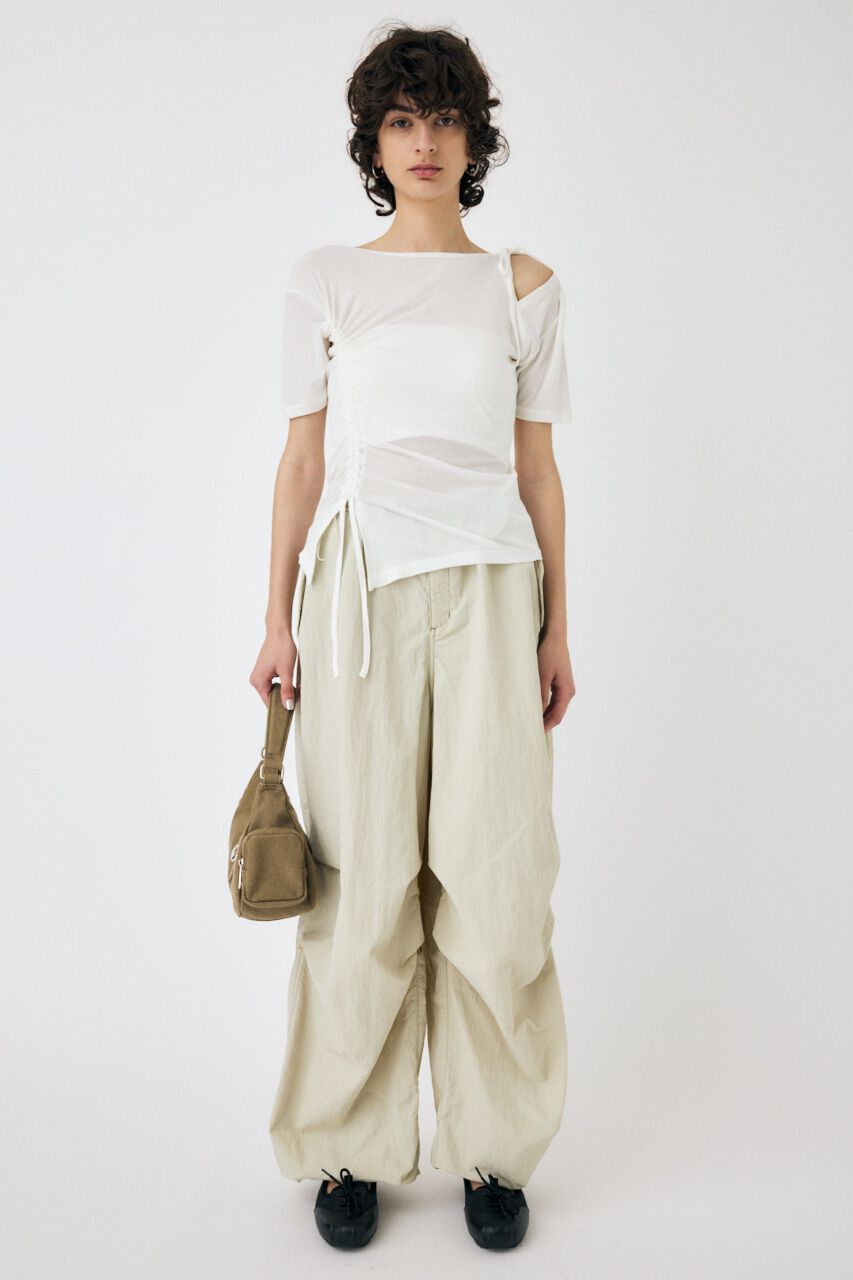 MOUSSY「ONE SHOULDER タイネック TEE」|Tシャツ・カットソー|