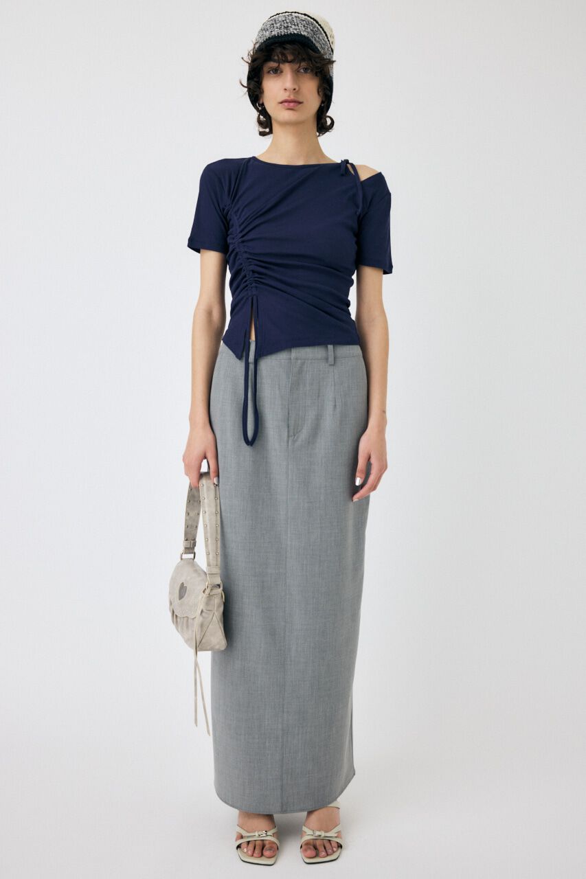 MOUSSY「ONE SHOULDER タイネック TEE」|Tシャツ・カットソー|