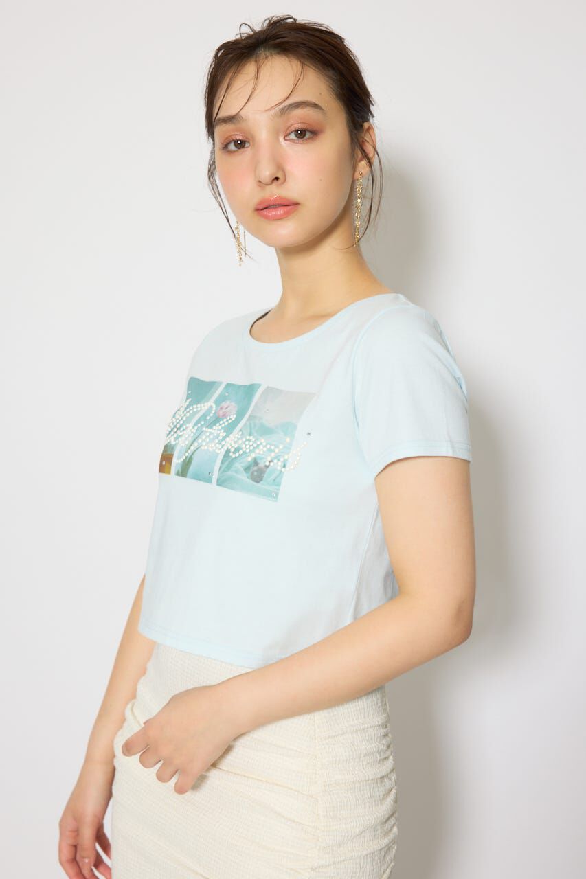rienda「モチーフフォトショートTシャツ」|Tシャツ・カットソー|