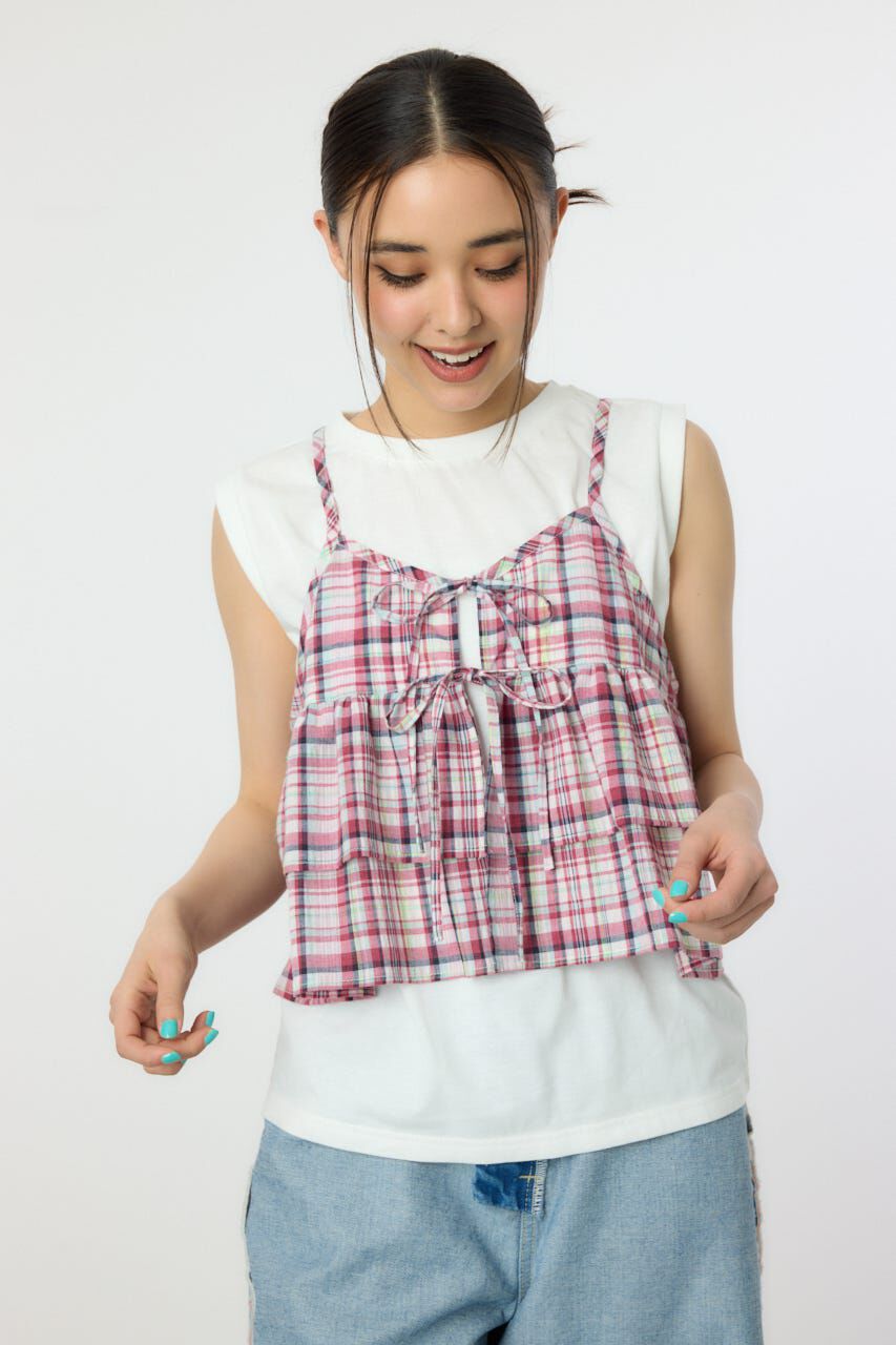RODEO CROWNS「サマーチェックマルチウェイキャミソール」|キャミソール|