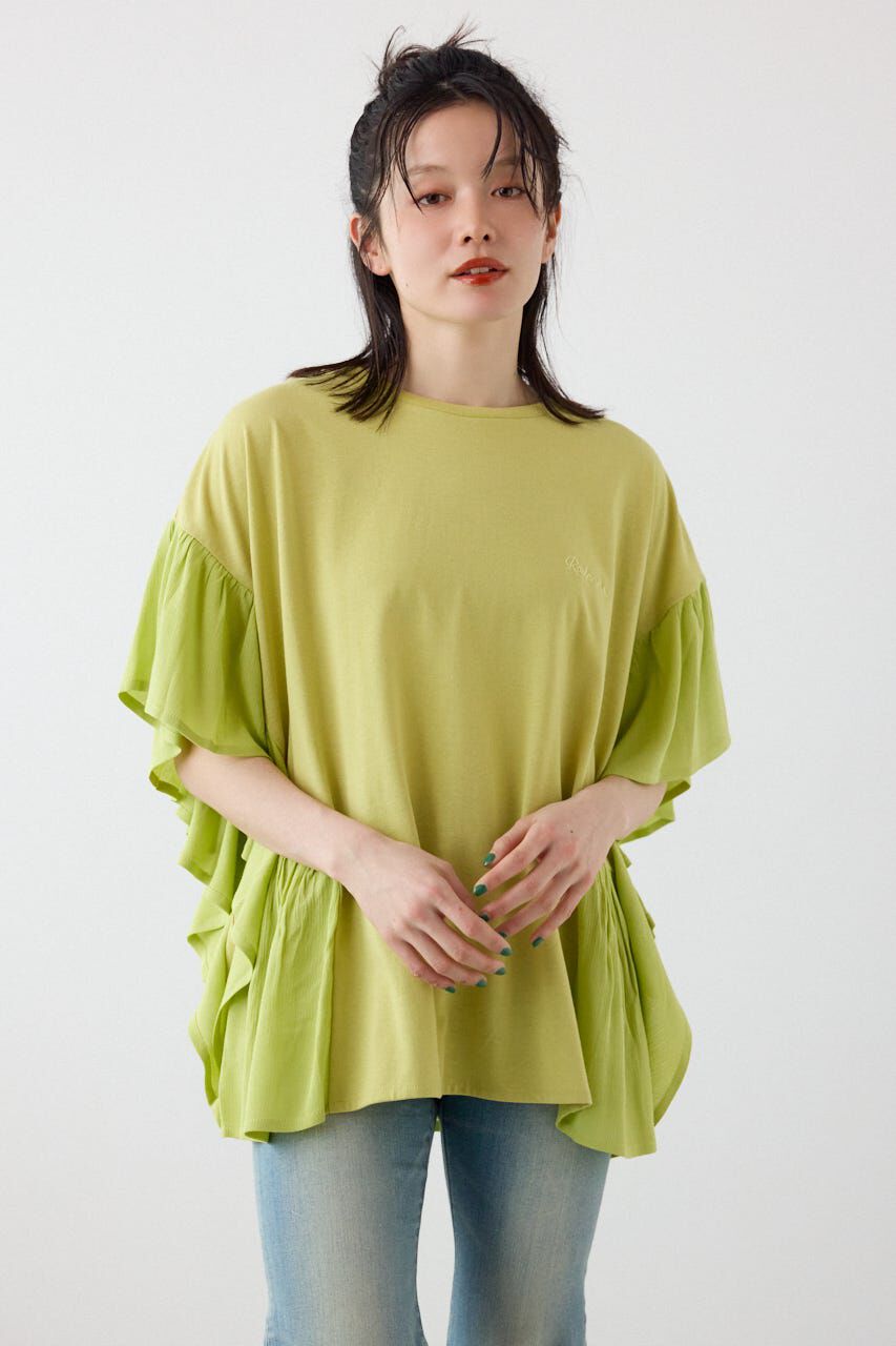 RODEO CROWNS「＜WEB先行アイテム＞レーヨンクレープドッキングフリルトップス」|その他|