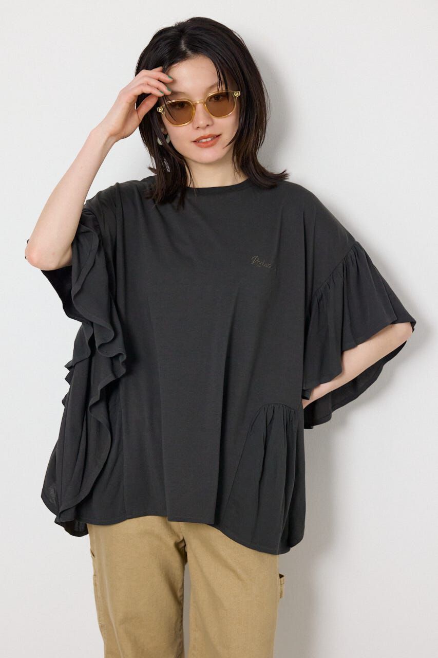 RODEO CROWNS「＜WEB先行アイテム＞レーヨンクレープドッキングフリルトップス」|その他|C.GRY