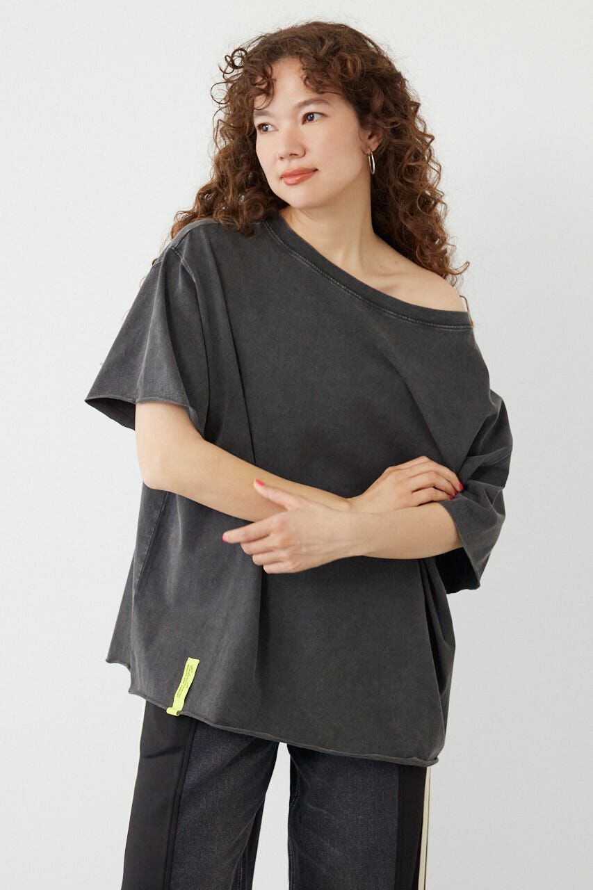 RODEO CROWNS「＜WEB先行アイテム＞ピグメントルーズオフショルTシャツ」|Tシャツ・カットソー|C.GRY