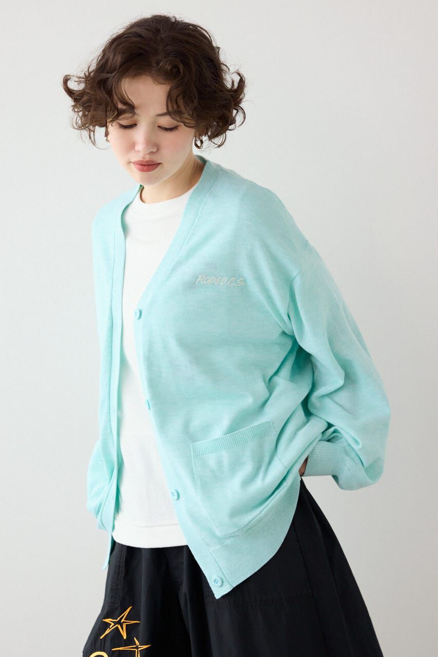 RODEO CROWNS「ネオンカラーロゴニットカーディガン」|カーディガン|