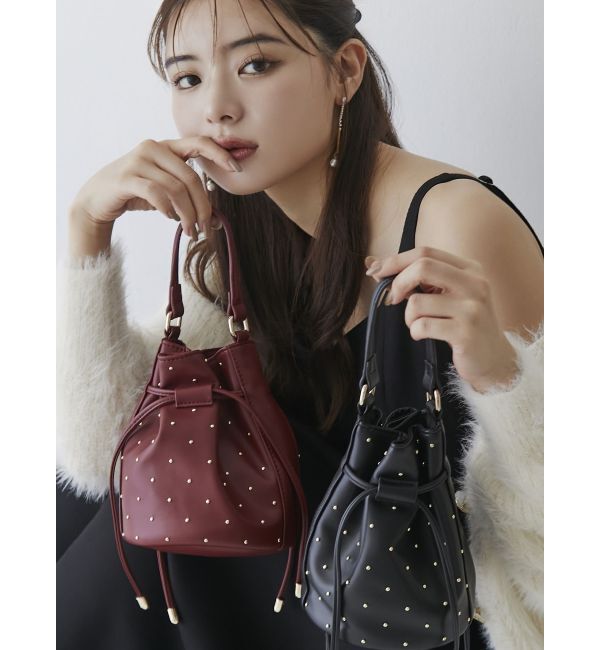 RESEXXY「スタッズコンパクトバッグ」|ハンドバッグ|