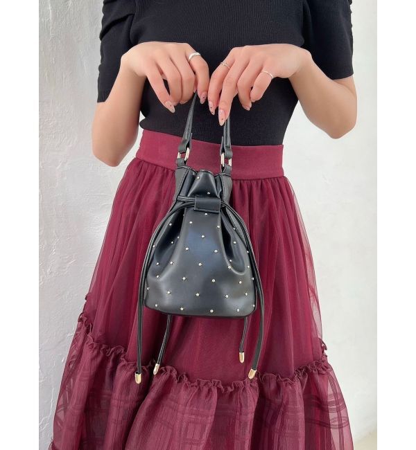 RESEXXY「スタッズコンパクトバッグ」|ハンドバッグ|