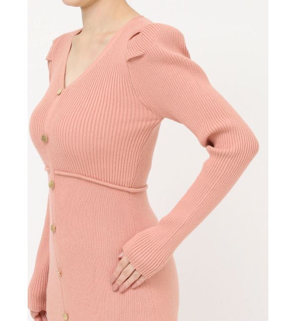 RESEXXY「ゴールドボタンタイトニットワンピース」|ワンピース|