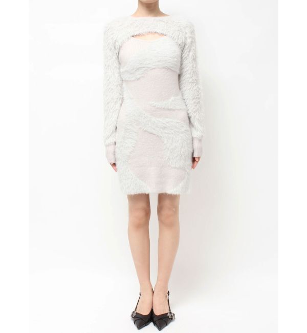 RESEXXY「フェザーニットレイヤードワンピース」|ワンピース|